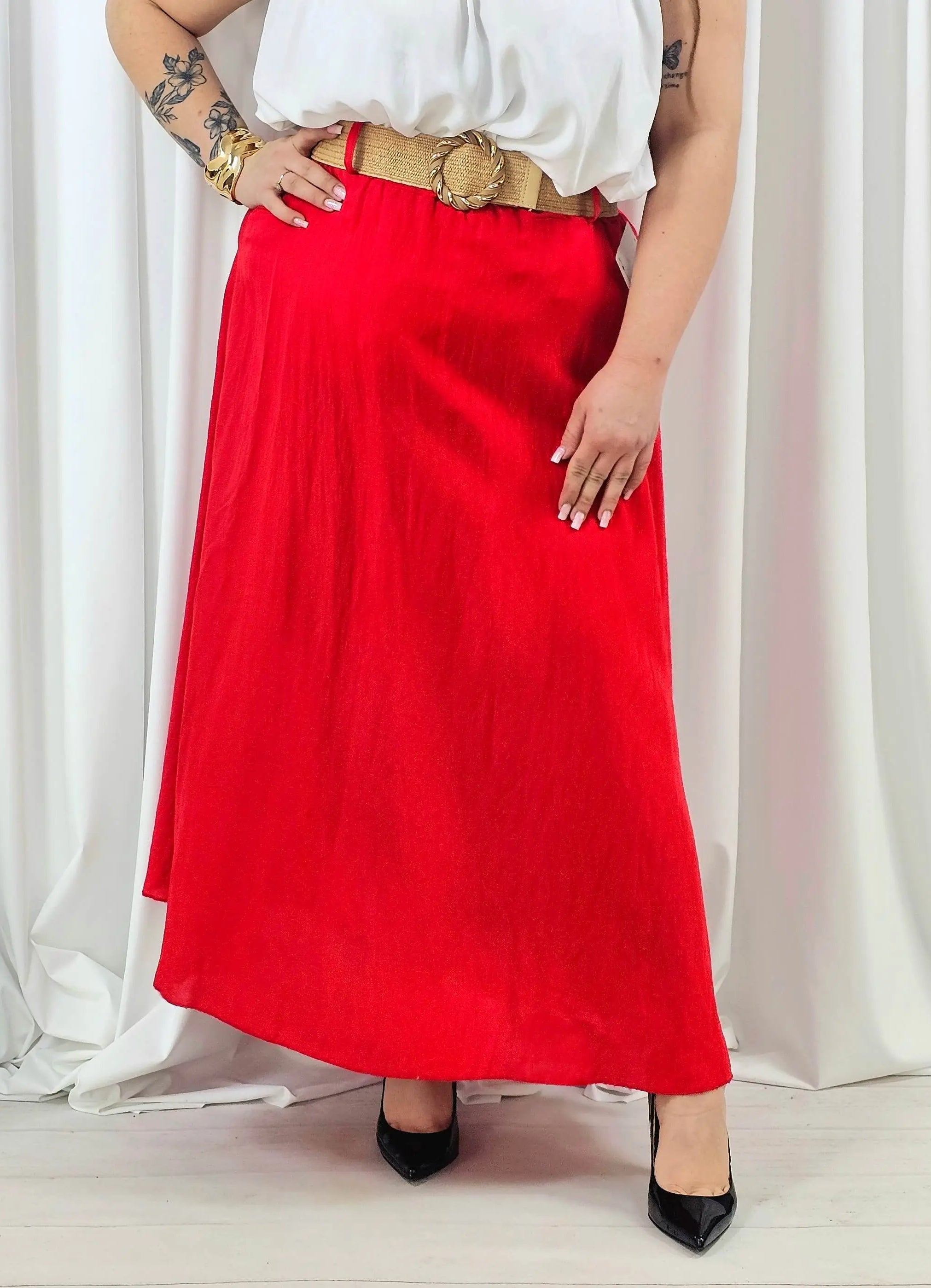 Elegancka i wygodna spódnica midi- kilka kolorów Stylowa XL