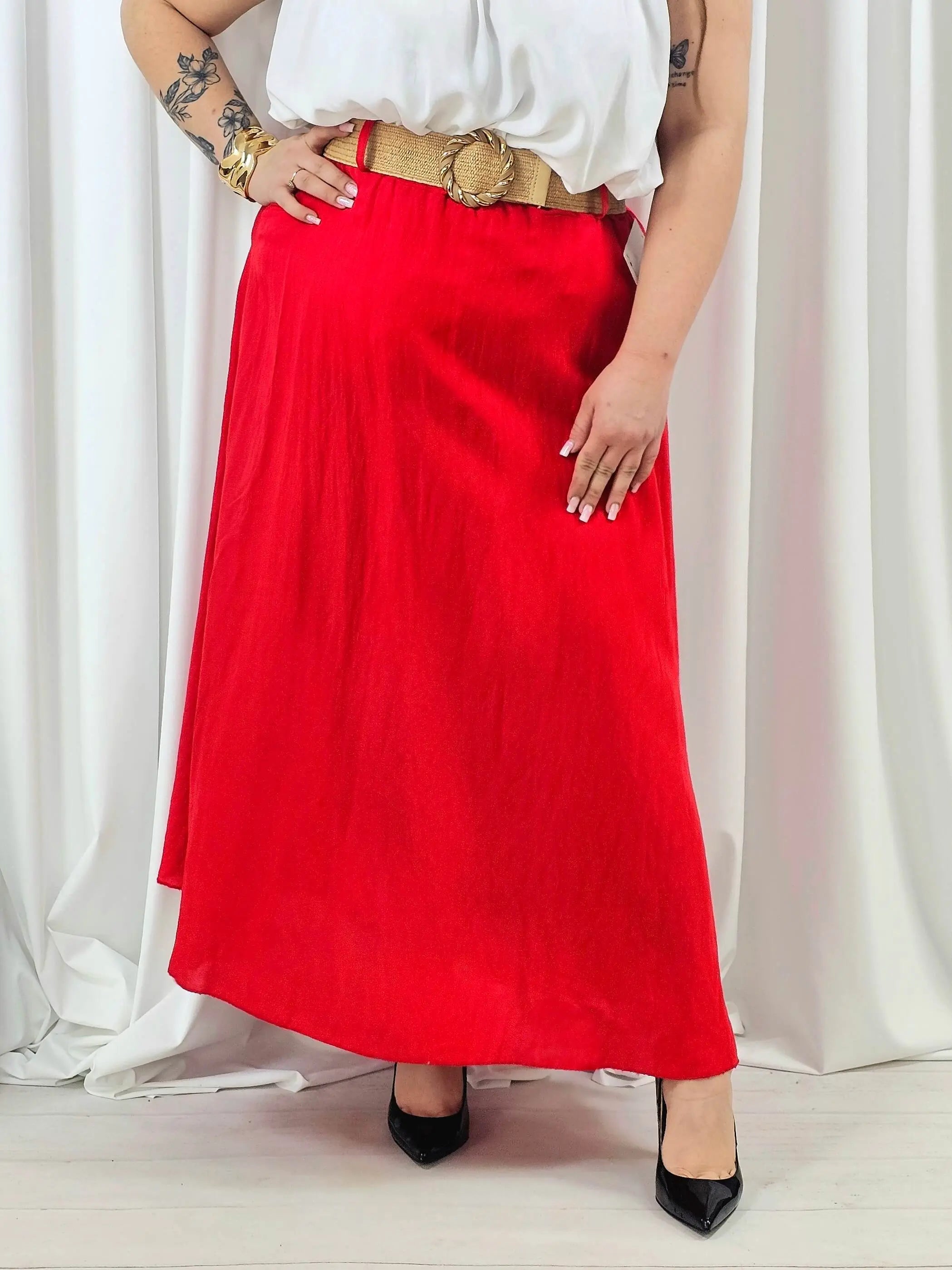 Elegancka i wygodna spódnica midi- kilka kolorów Stylowa XL