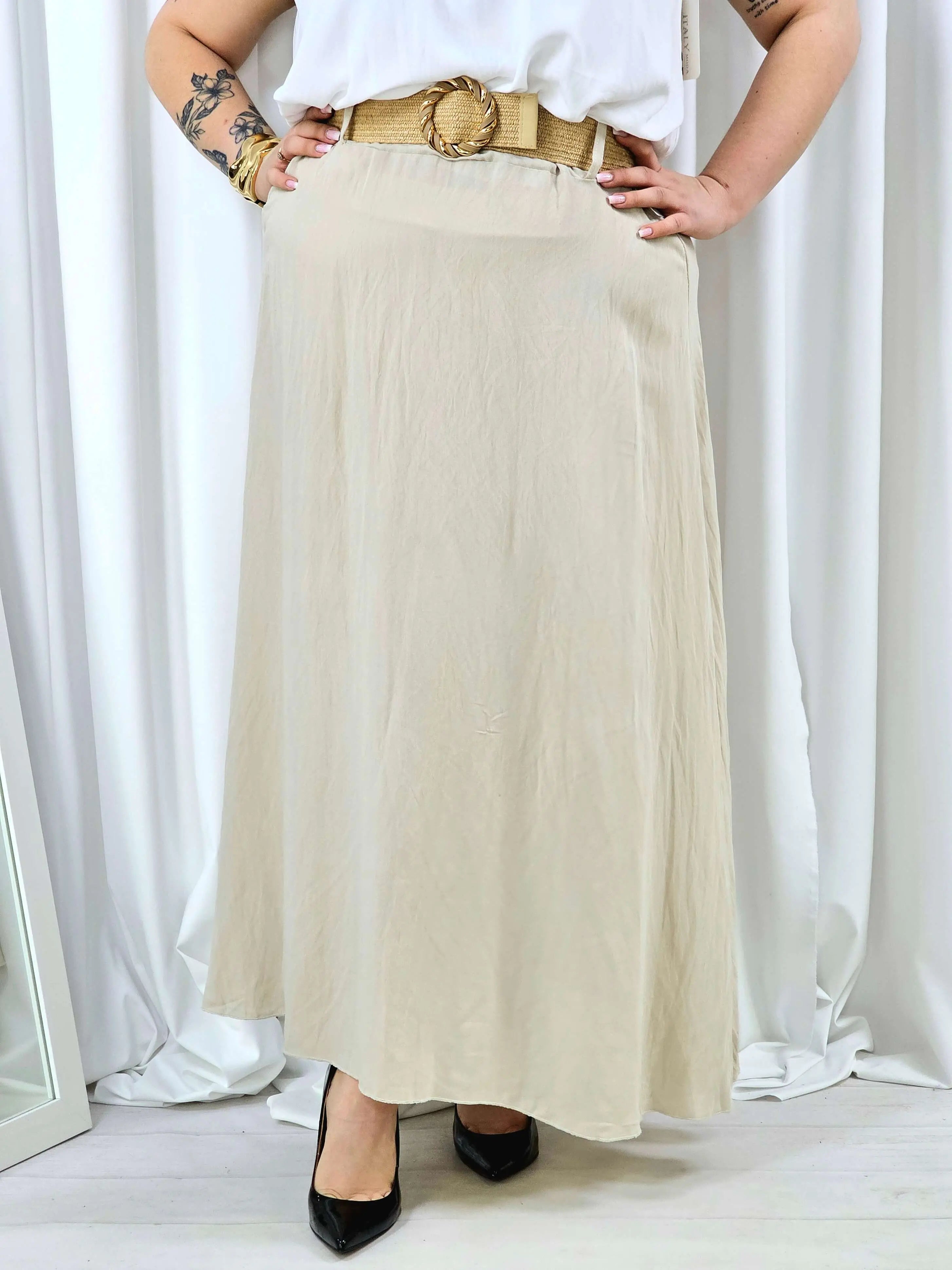 Elegancka i wygodna spódnica midi- kilka kolorów Stylowa XL