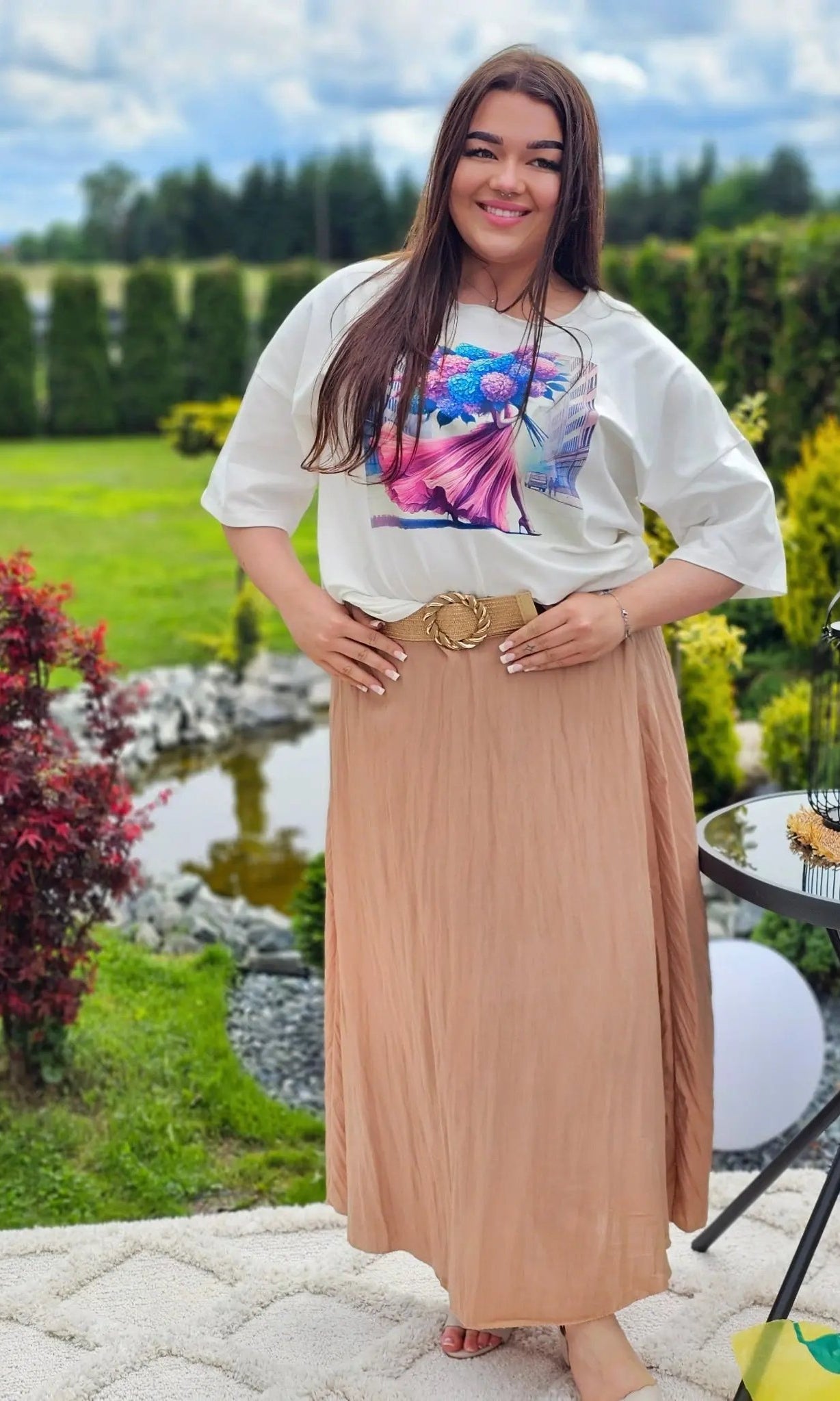 Elegancka i wygodna spódnica midi- kilka kolorów Stylowa XL