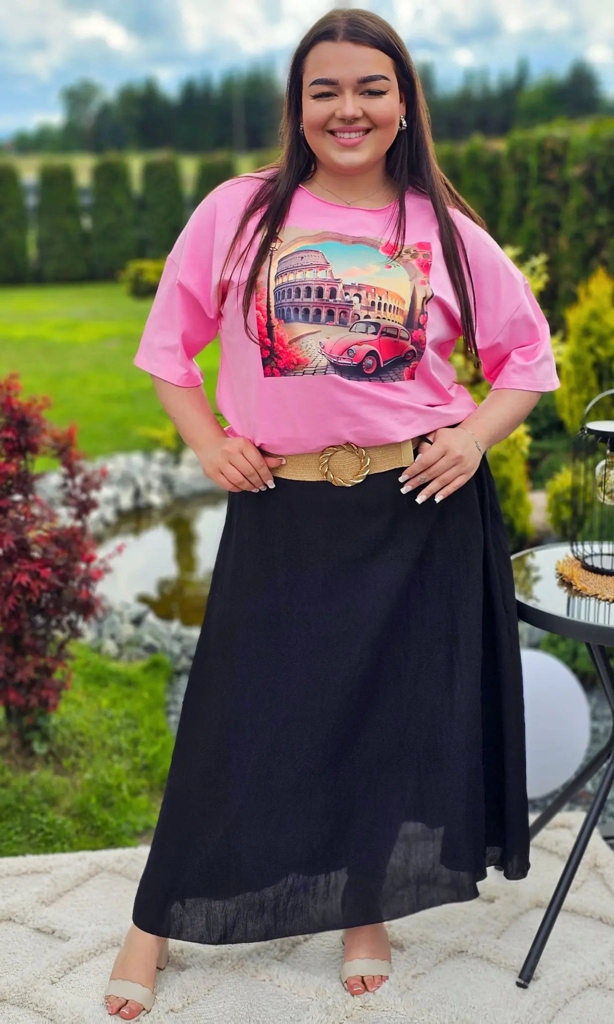 Elegancka i wygodna spódnica midi- kilka kolorów Stylowa XL