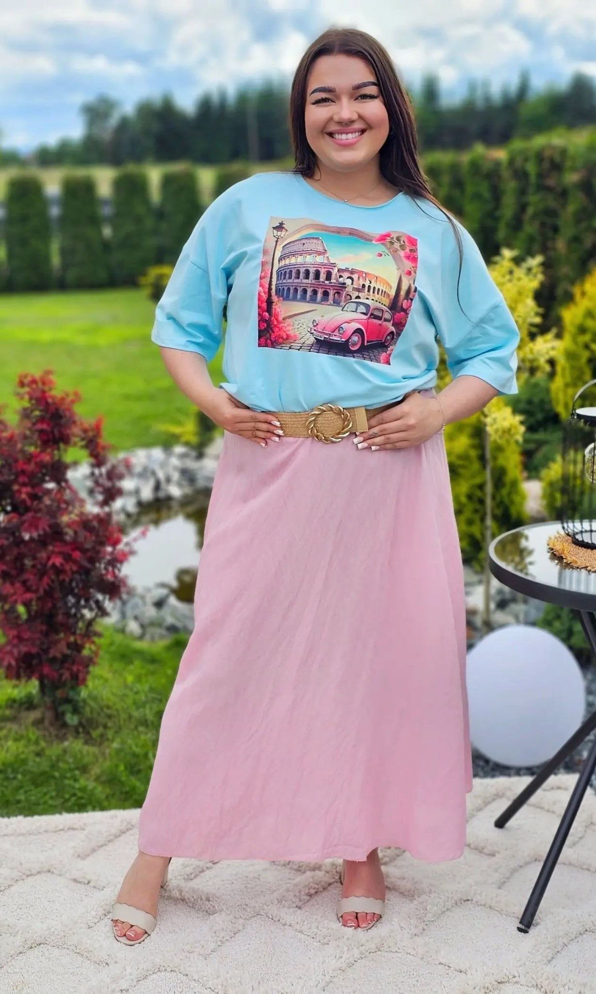 Elegancka i wygodna spódnica midi- kilka kolorów Stylowa XL