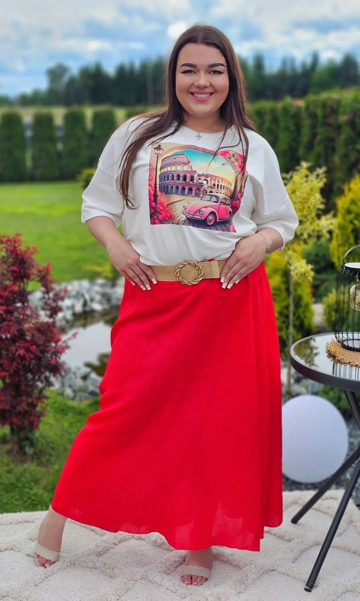 Elegancka i wygodna spódnica midi- kilka kolorów Stylowa XL