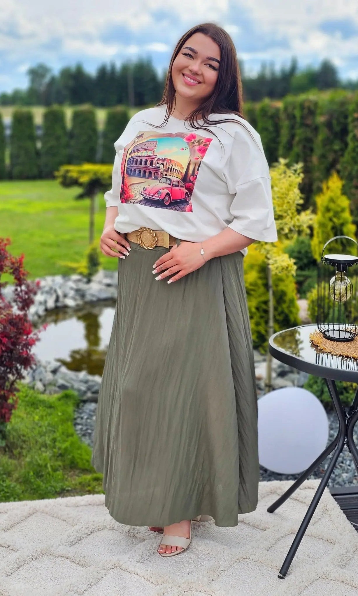 Elegancka i wygodna spódnica midi- kilka kolorów Stylowa XL