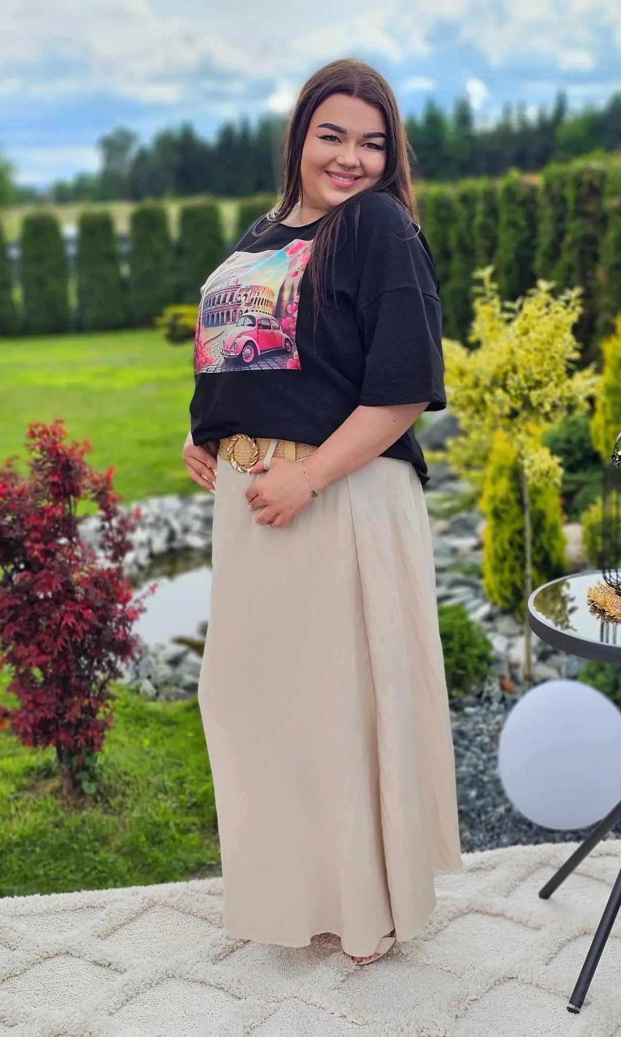 Elegancka i wygodna spódnica midi- kilka kolorów Stylowa XL