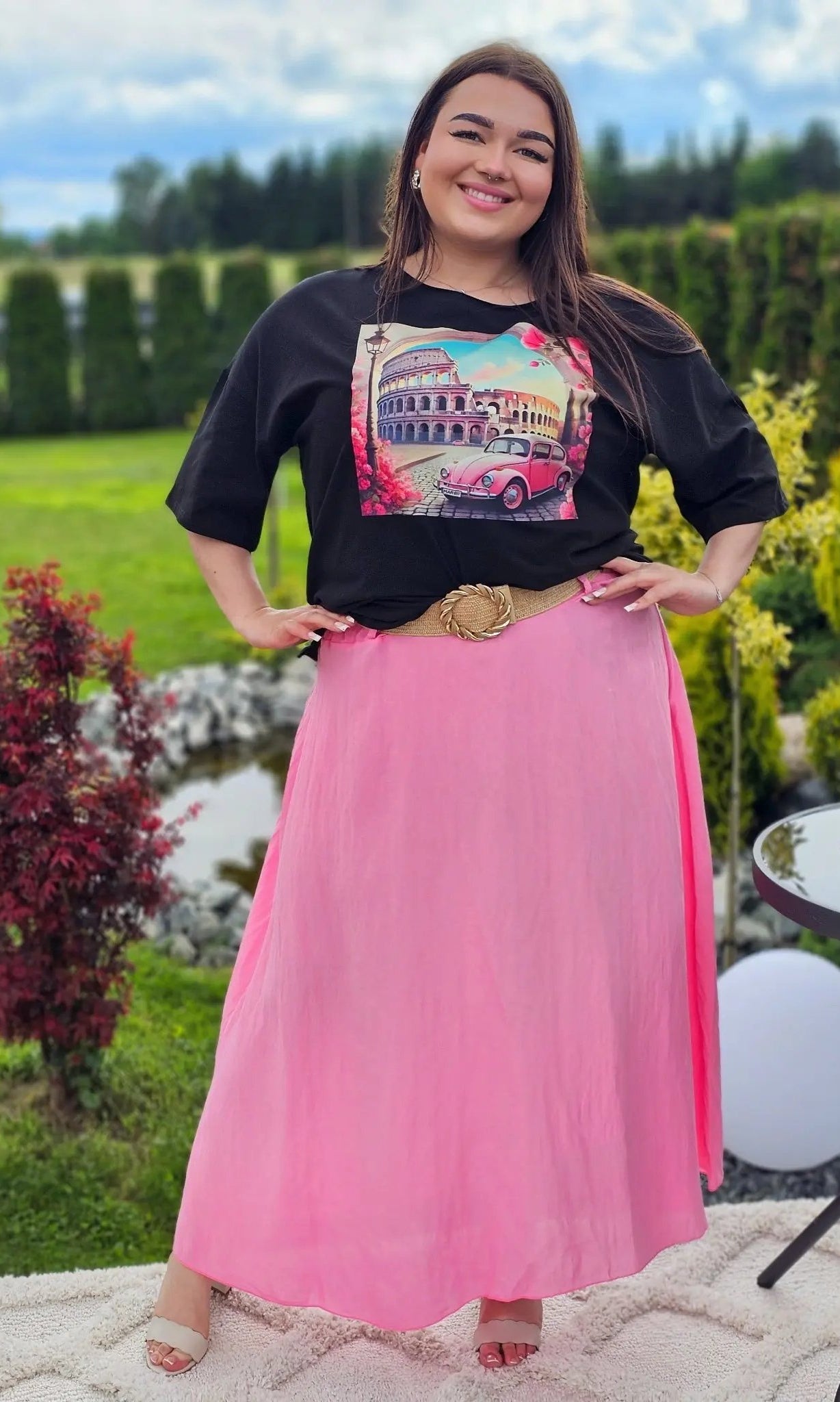 Elegancka i wygodna spódnica midi- kilka kolorów Stylowa XL