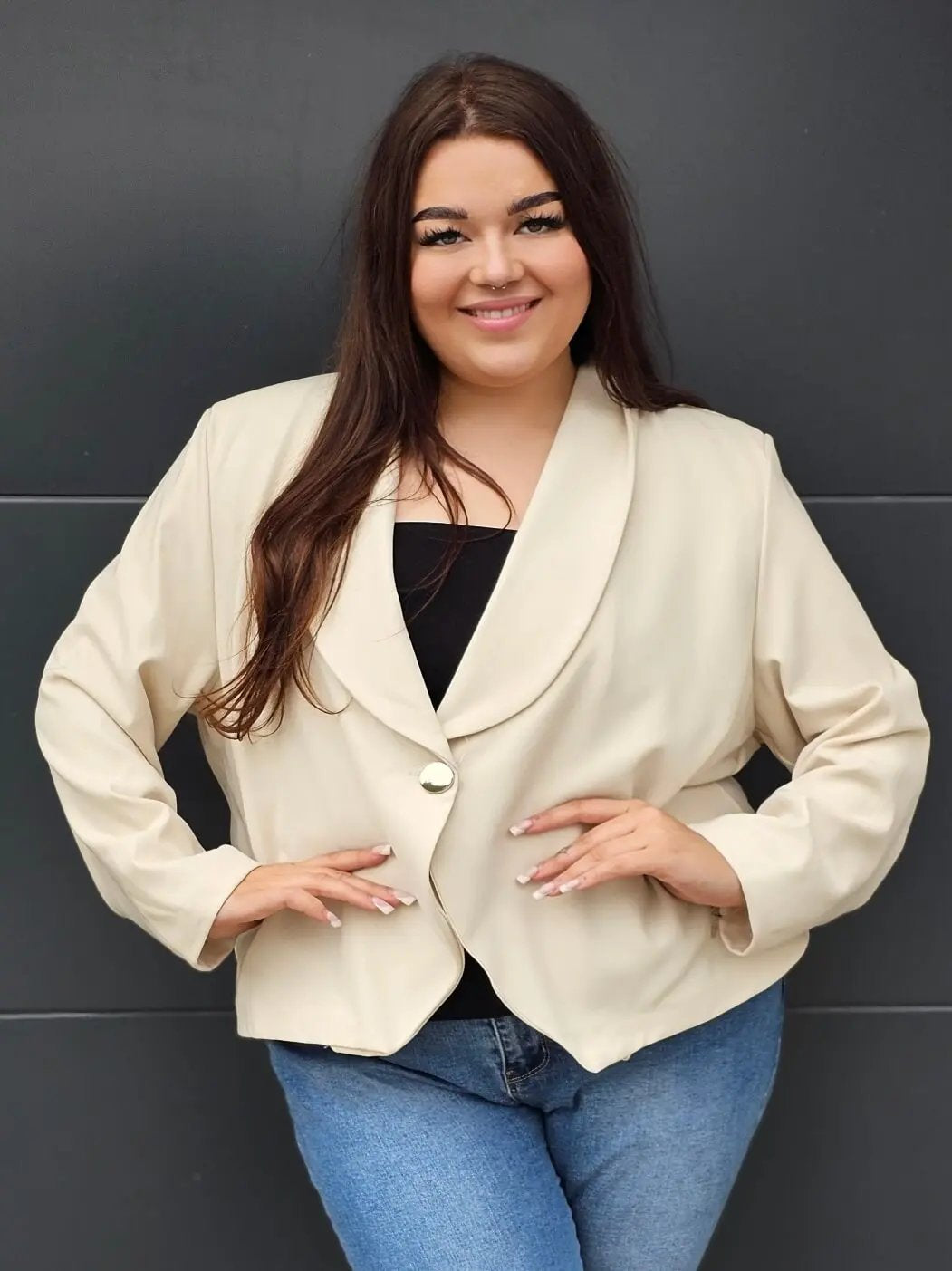 Elegancka marynarka plus size Stylowa XL