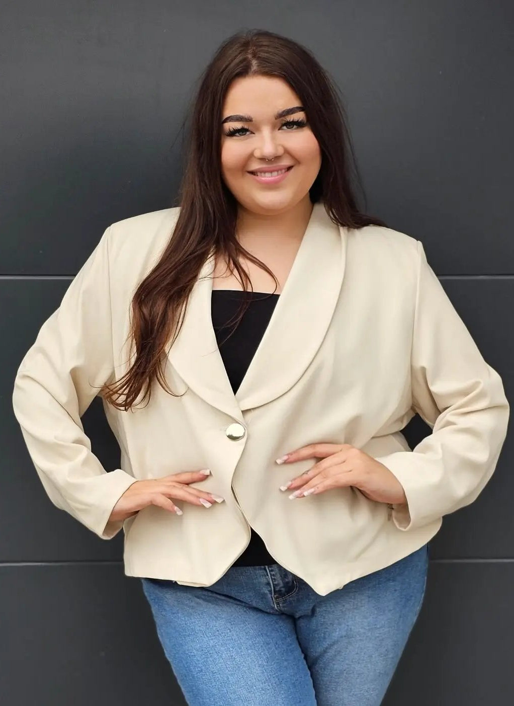 Elegancka marynarka plus size Stylowa XL