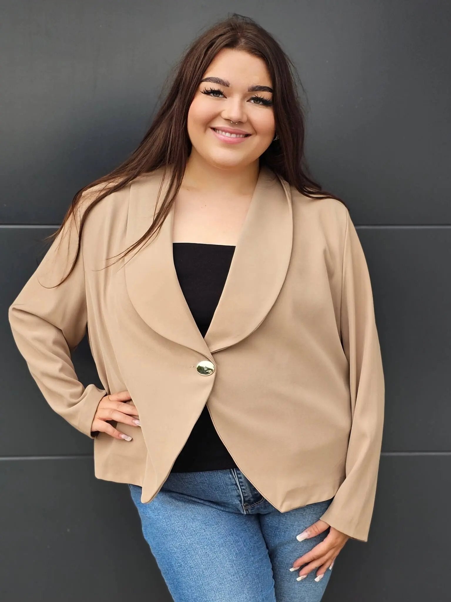 Elegancka marynarka plus size Stylowa XL