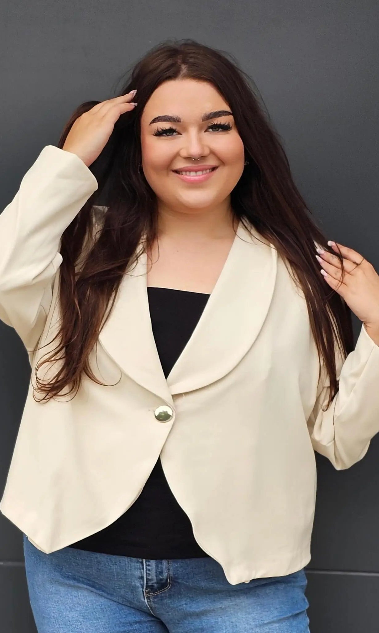 Elegancka marynarka plus size Stylowa XL