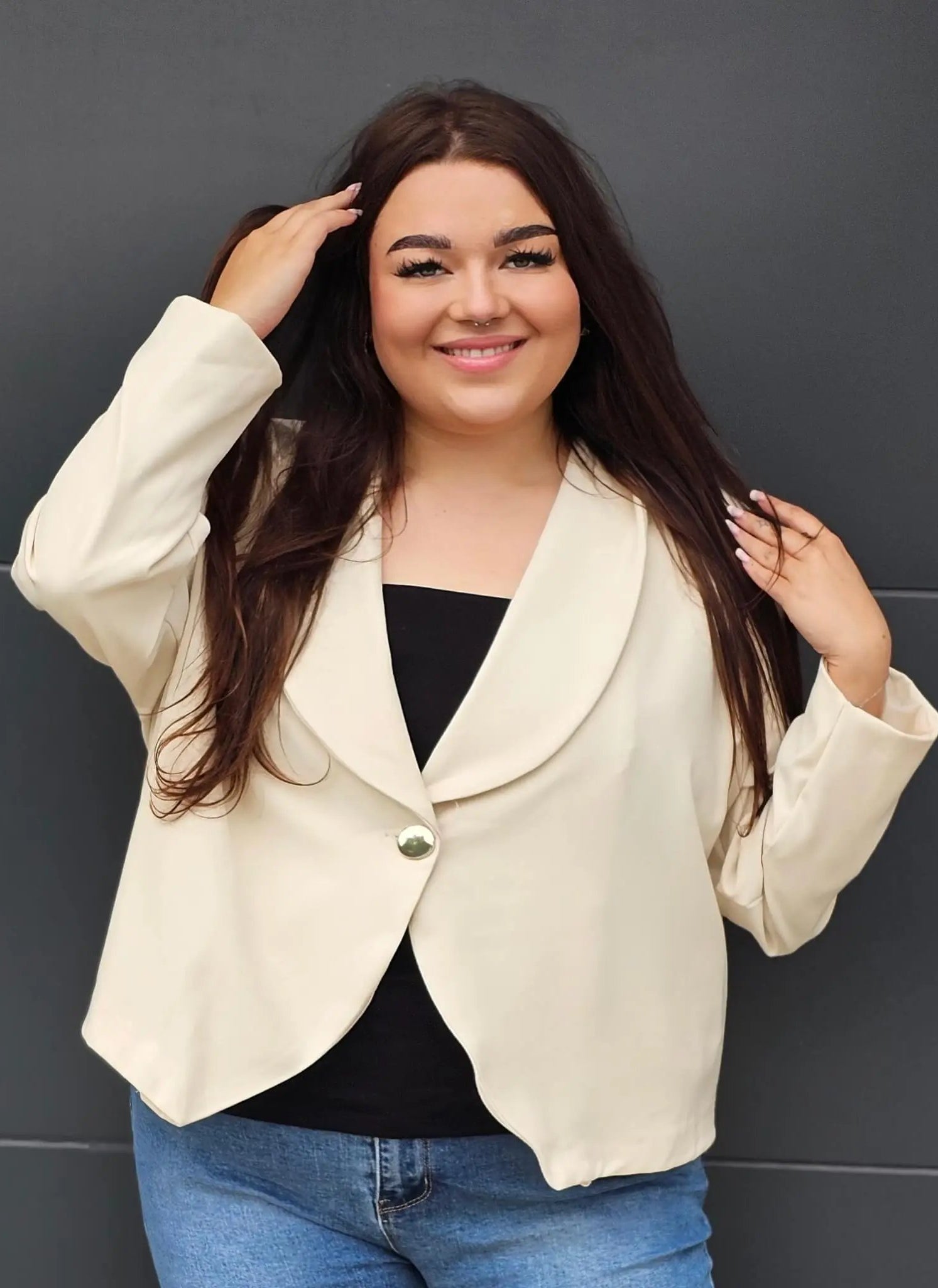 Elegancka marynarka plus size Stylowa XL