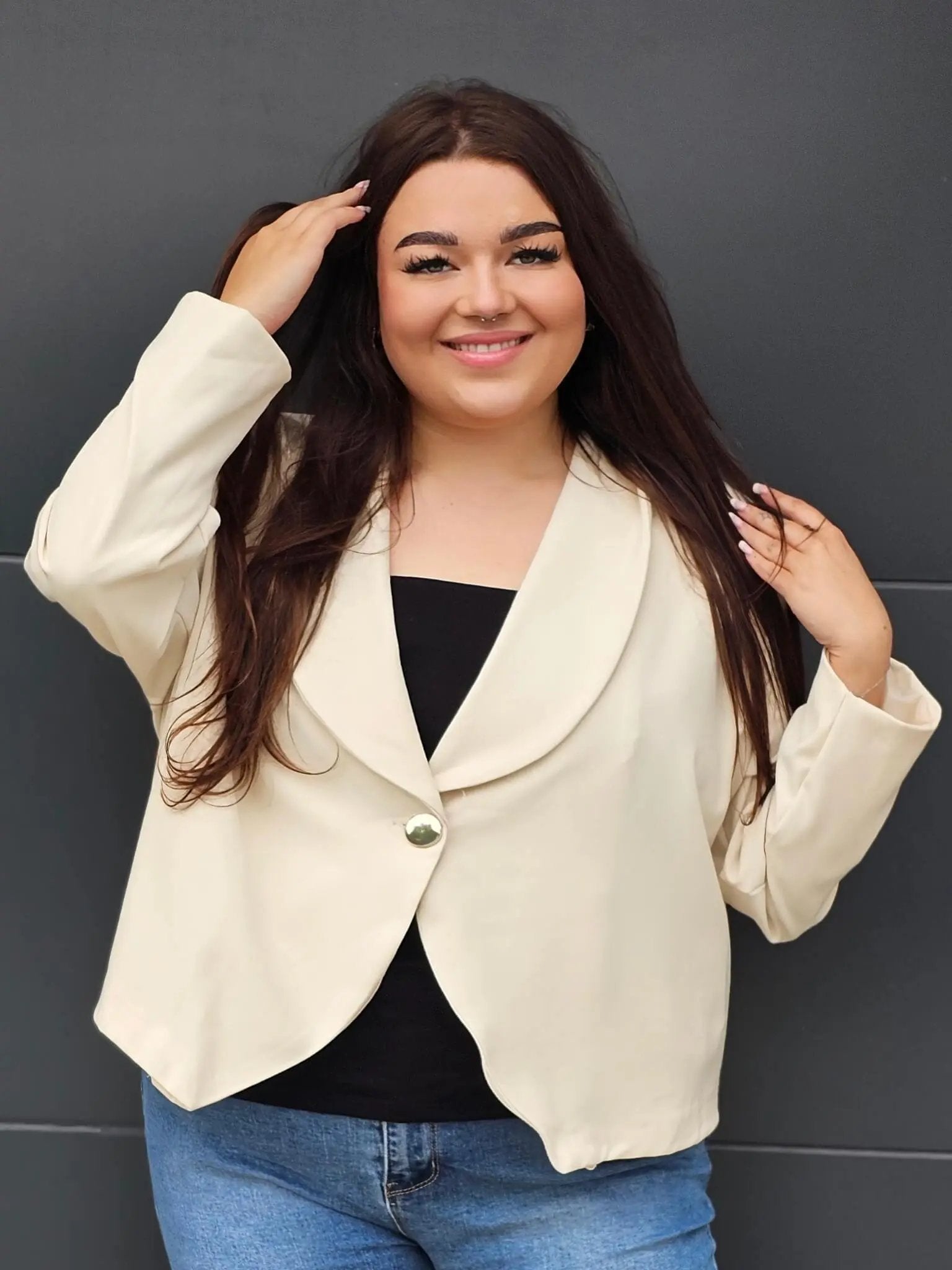 Elegancka marynarka plus size Stylowa XL