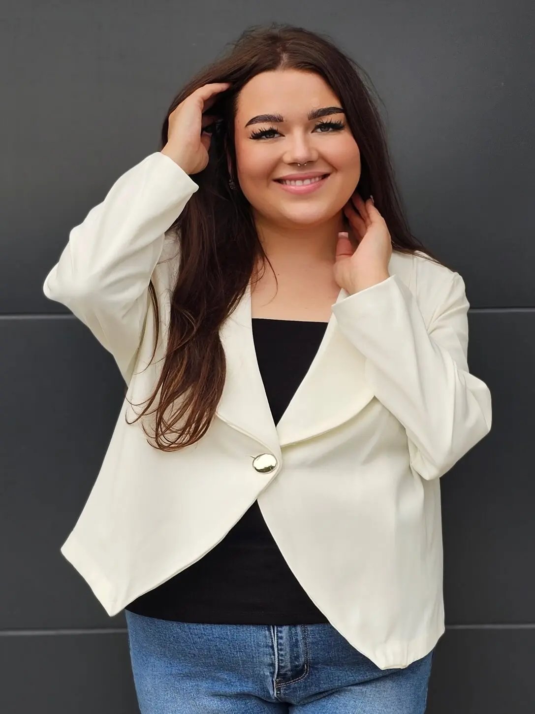 Elegancka marynarka plus size Stylowa XL