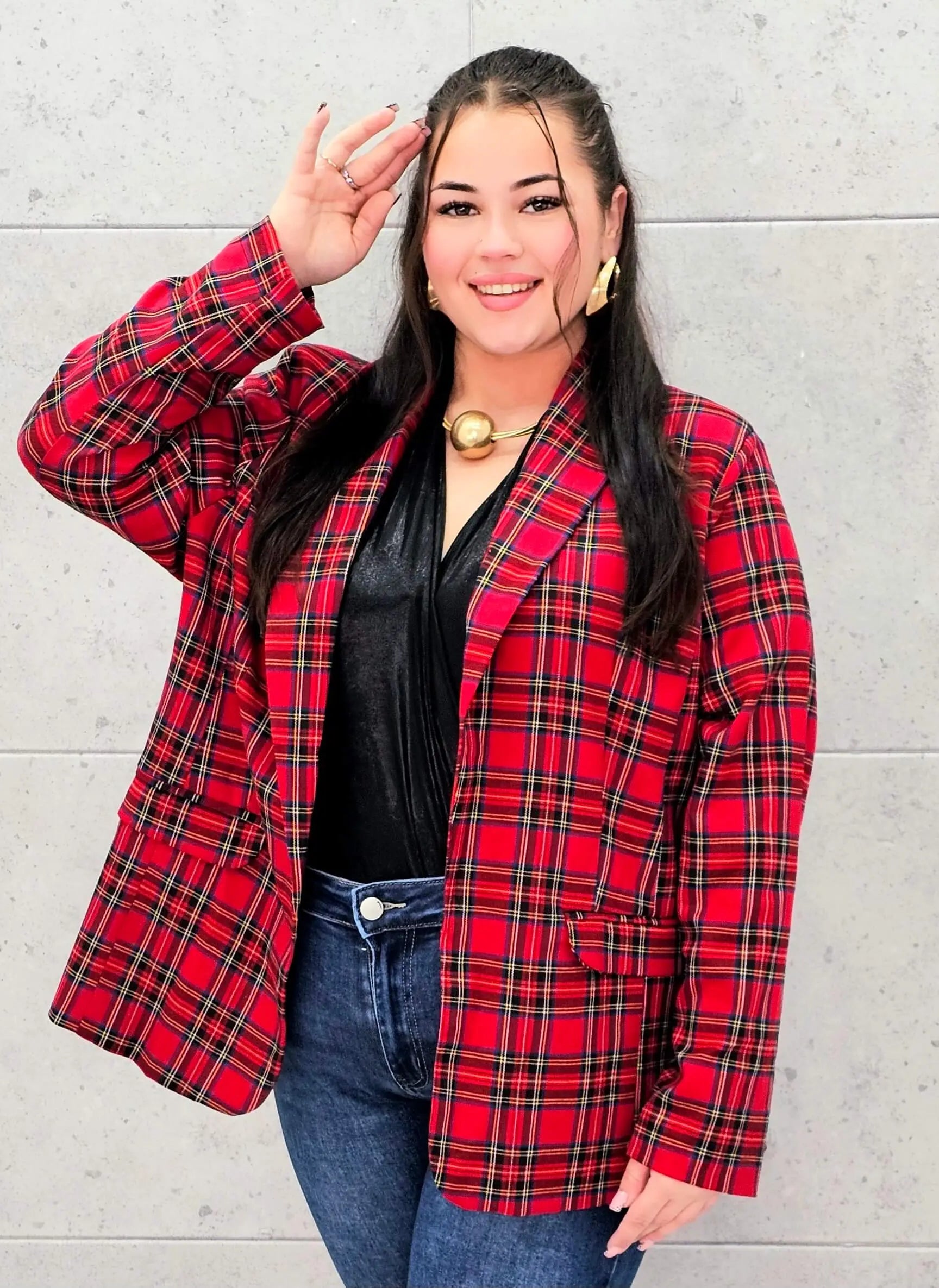 Elegancka marynarka plus size w kratę – stylowa propozycja Stylowa XL Stylowa XL