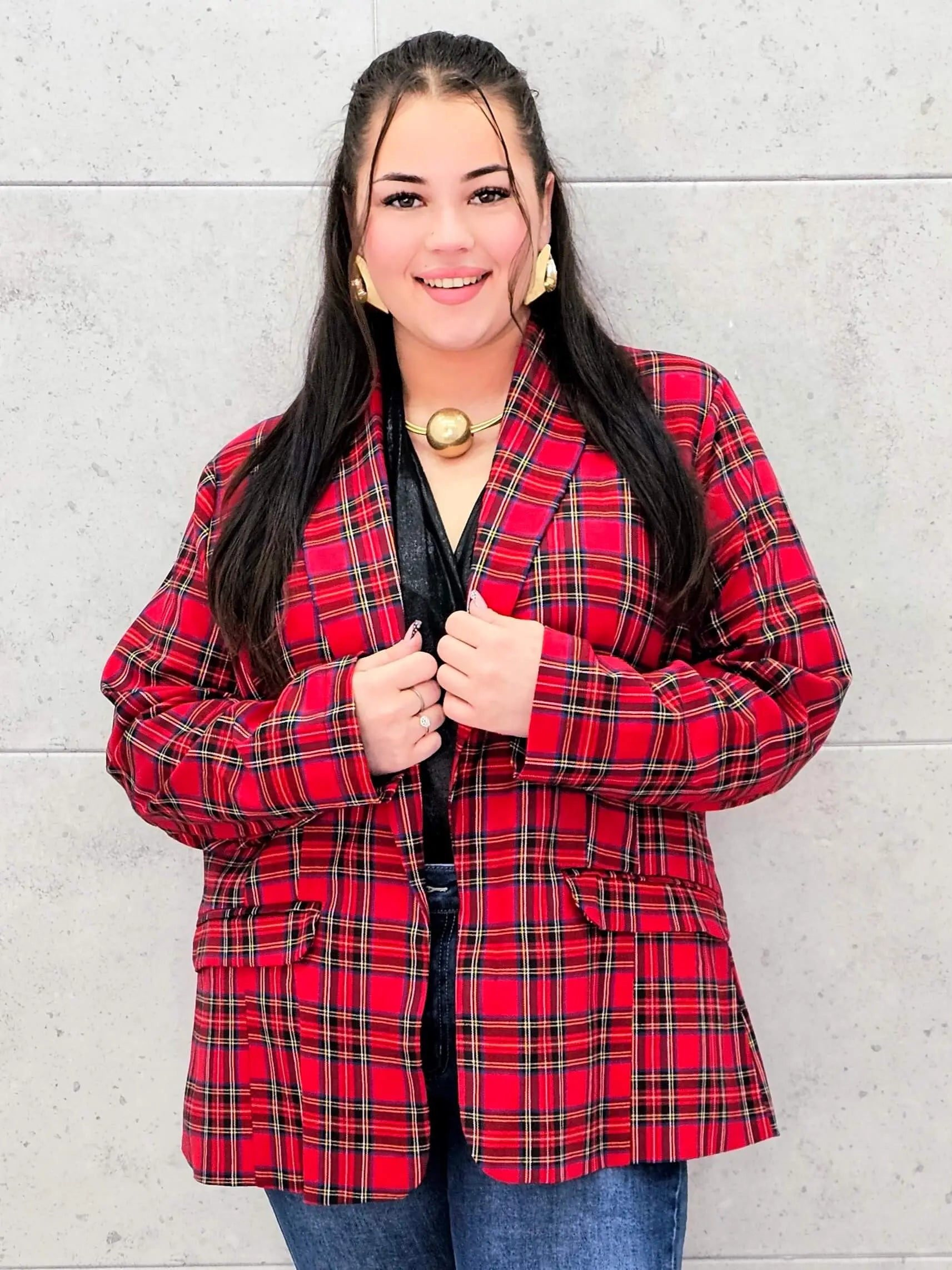 Elegancka marynarka plus size w kratę – stylowa propozycja Stylowa XL Stylowa XL