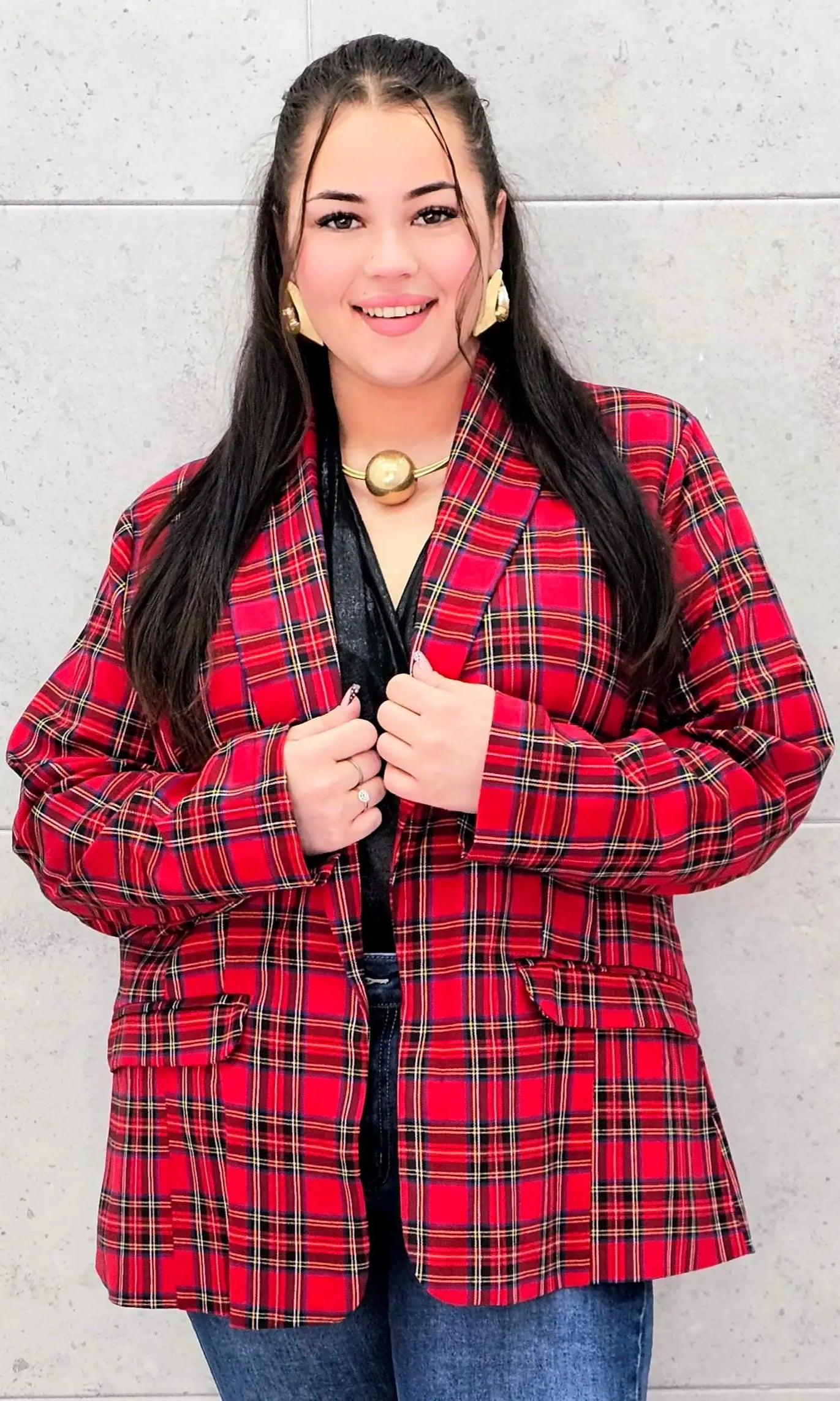 Elegancka marynarka plus size w kratę – stylowa propozycja Stylowa XL Stylowa XL