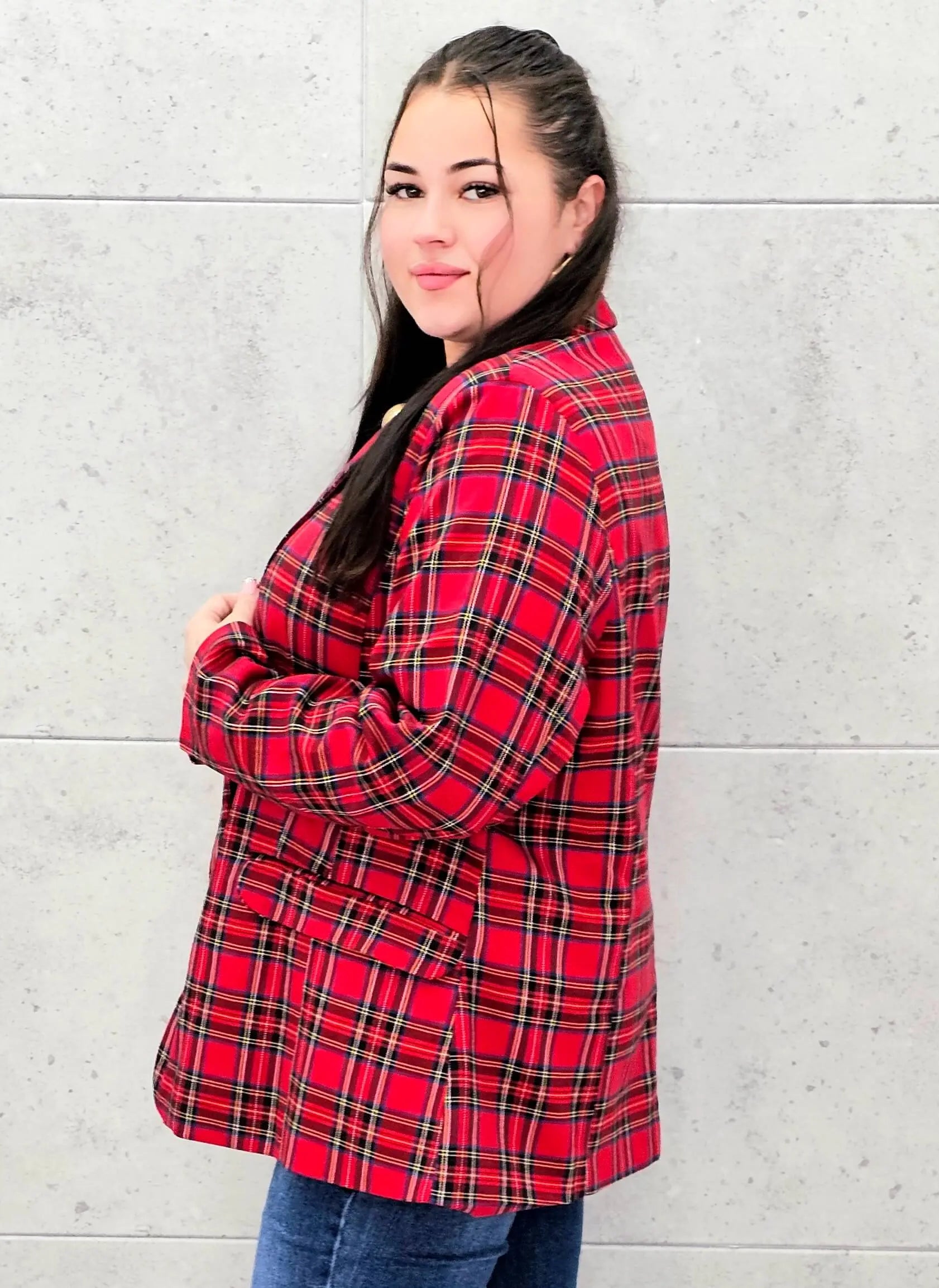 Elegancka marynarka plus size w kratę – stylowa propozycja Stylowa XL Stylowa XL