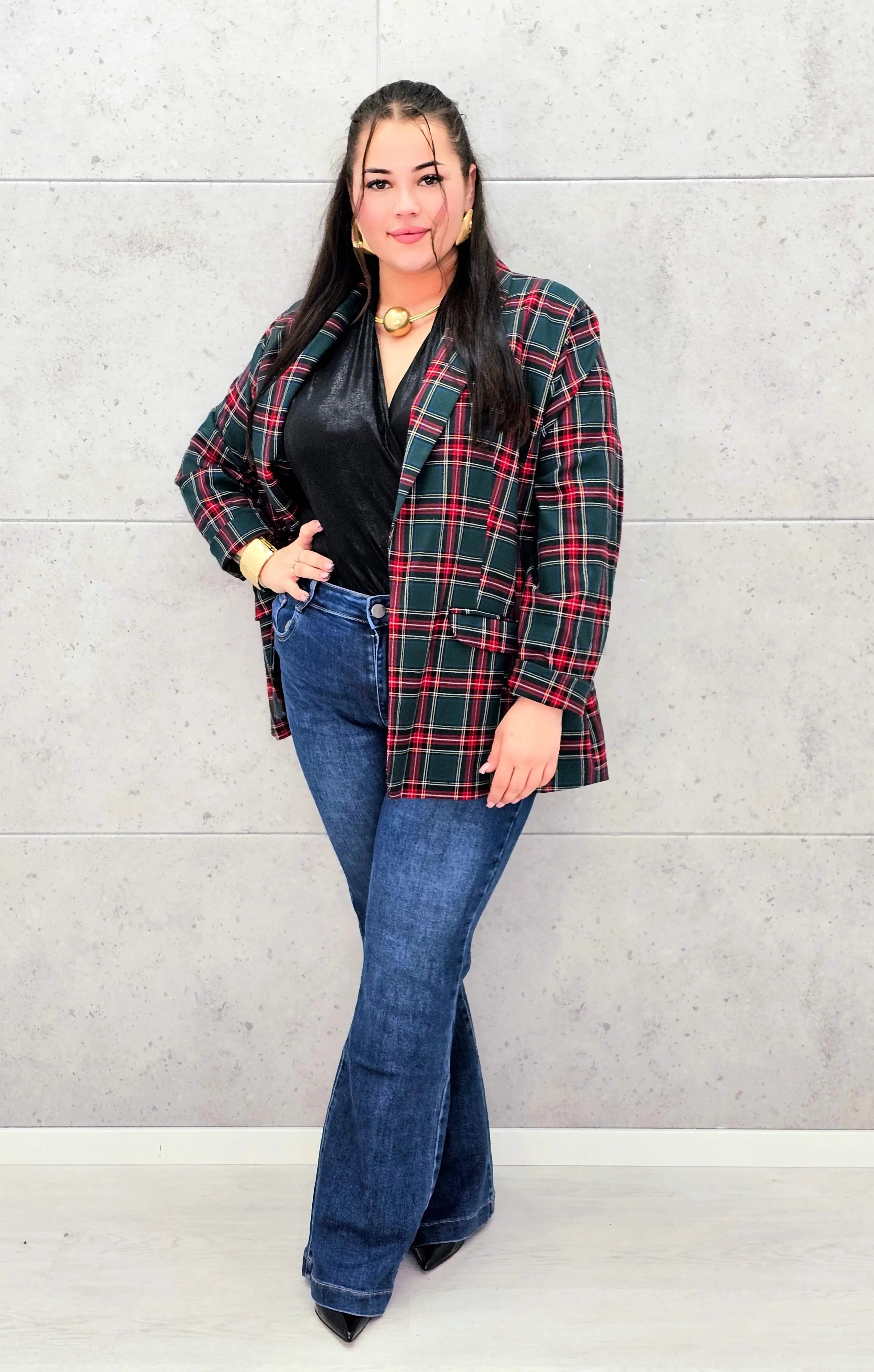 Elegancka marynarka plus size w kratę – stylowa propozycja Stylowa XL Stylowa XL