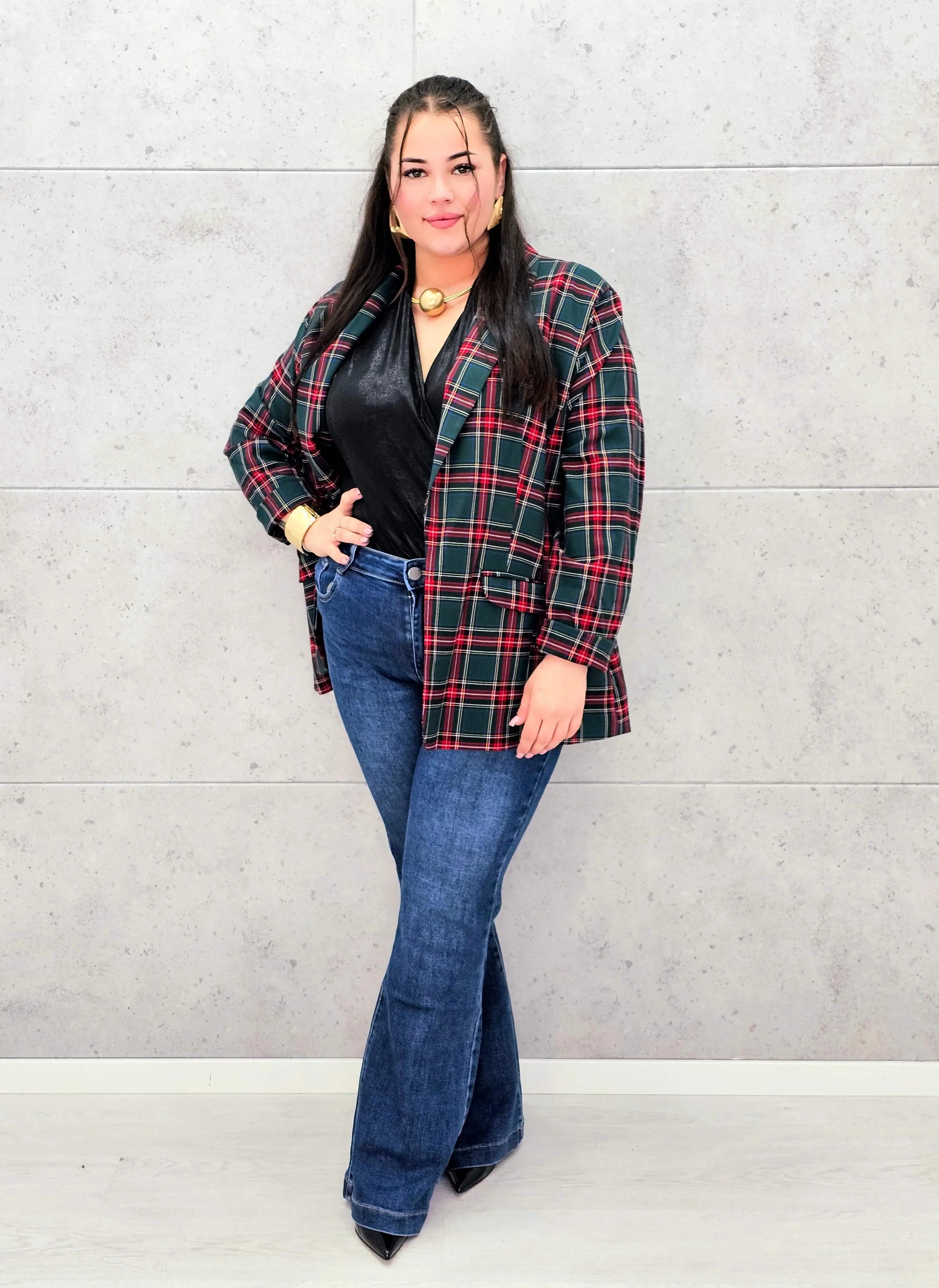 Elegancka marynarka plus size w kratę – stylowa propozycja Stylowa XL Stylowa XL