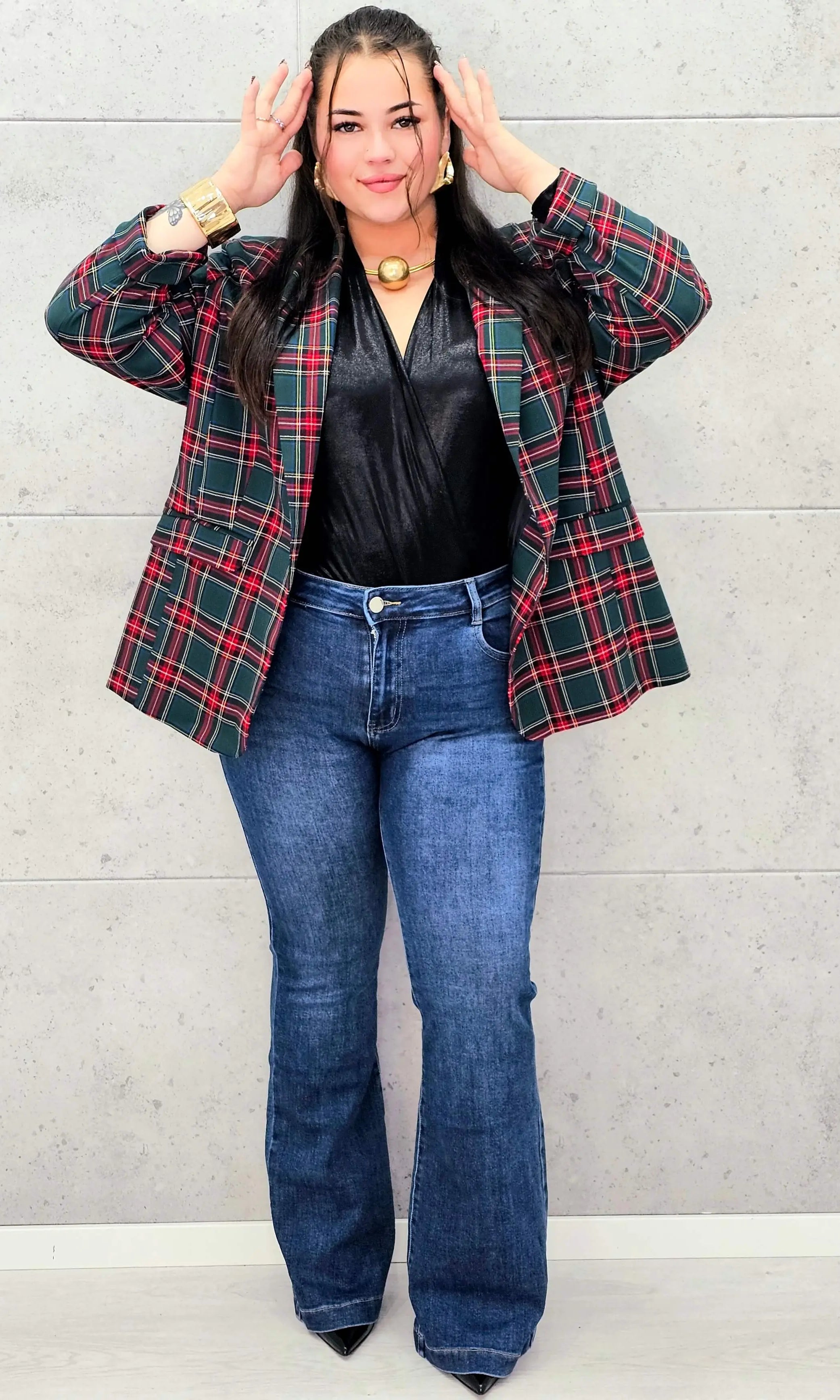 Elegancka marynarka plus size w kratę – stylowa propozycja Stylowa XL Stylowa XL