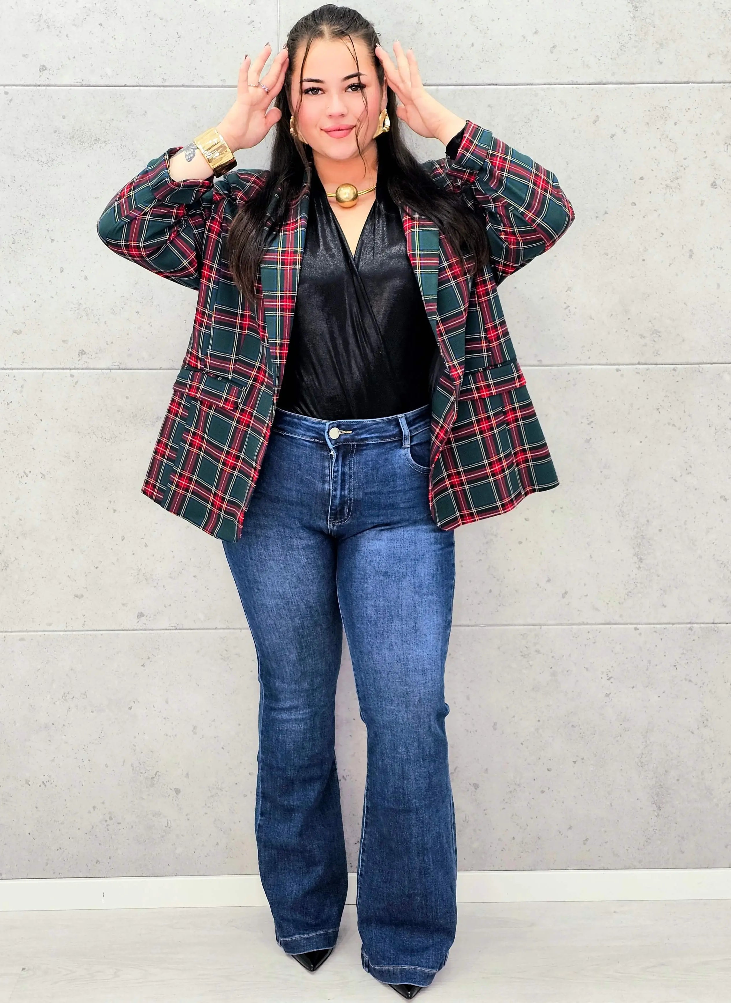 Elegancka marynarka plus size w kratę – stylowa propozycja Stylowa XL Stylowa XL