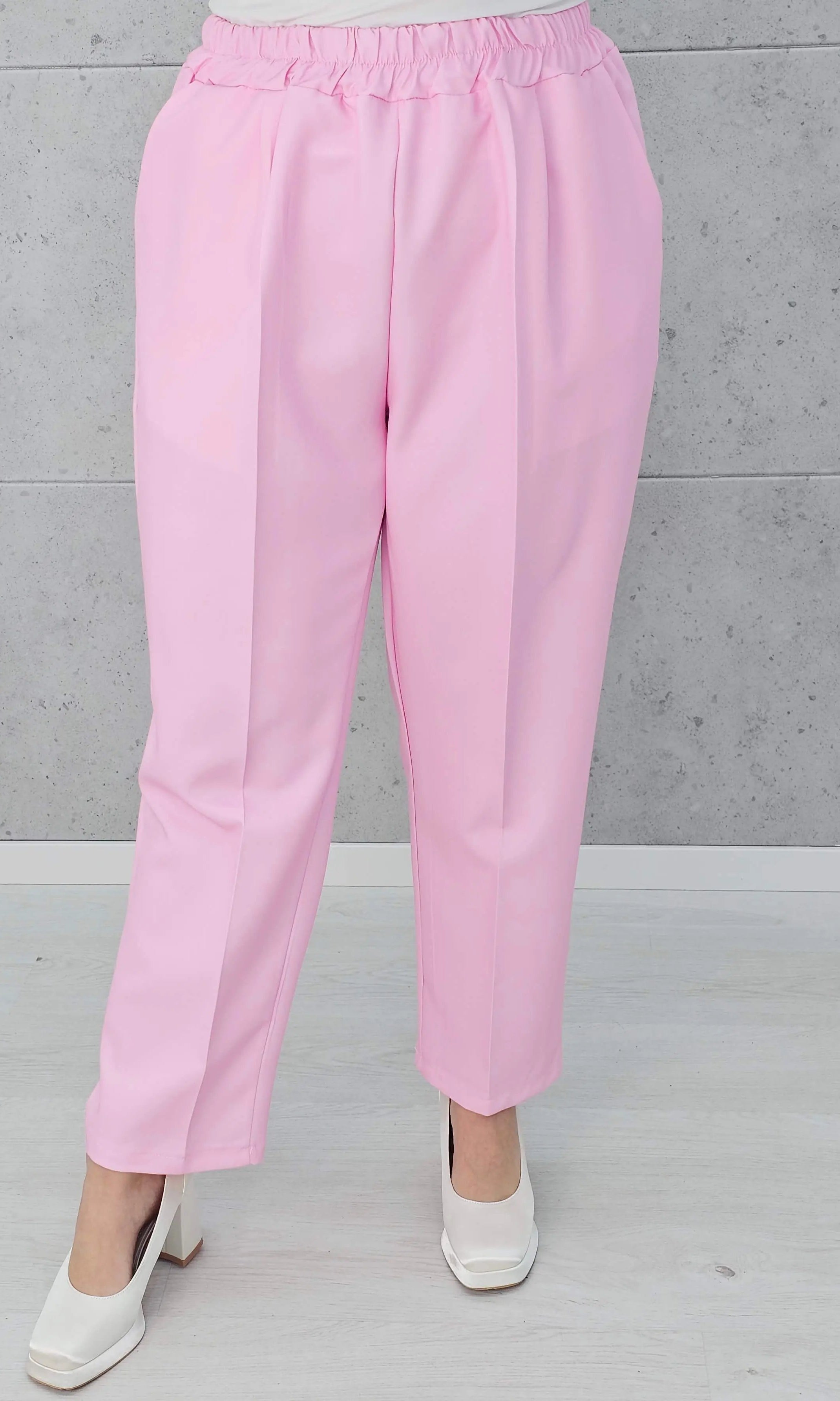 Eleganckie spodnie z gumką w pasie Stylowa XL