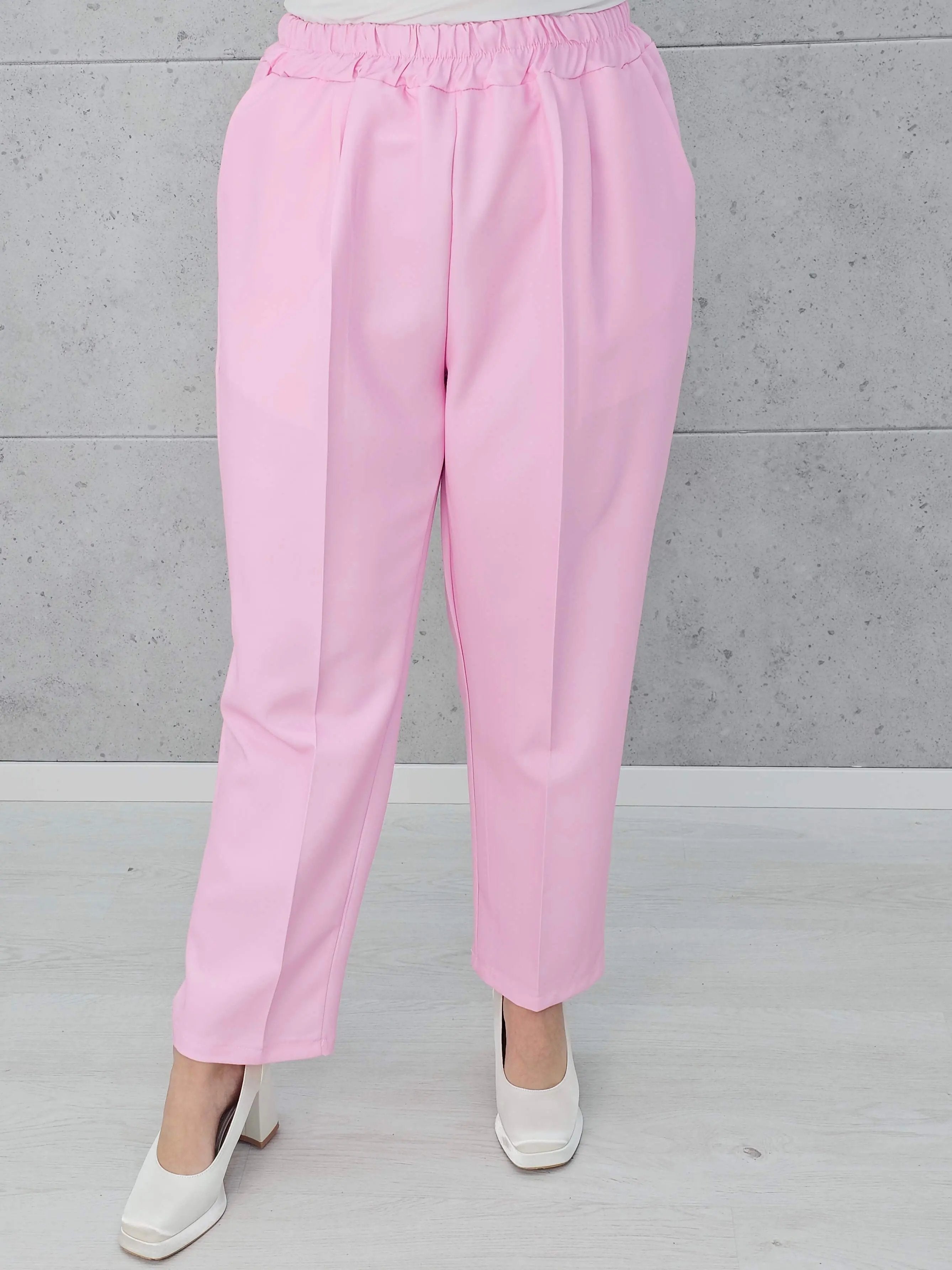 Eleganckie spodnie z gumką w pasie Stylowa XL