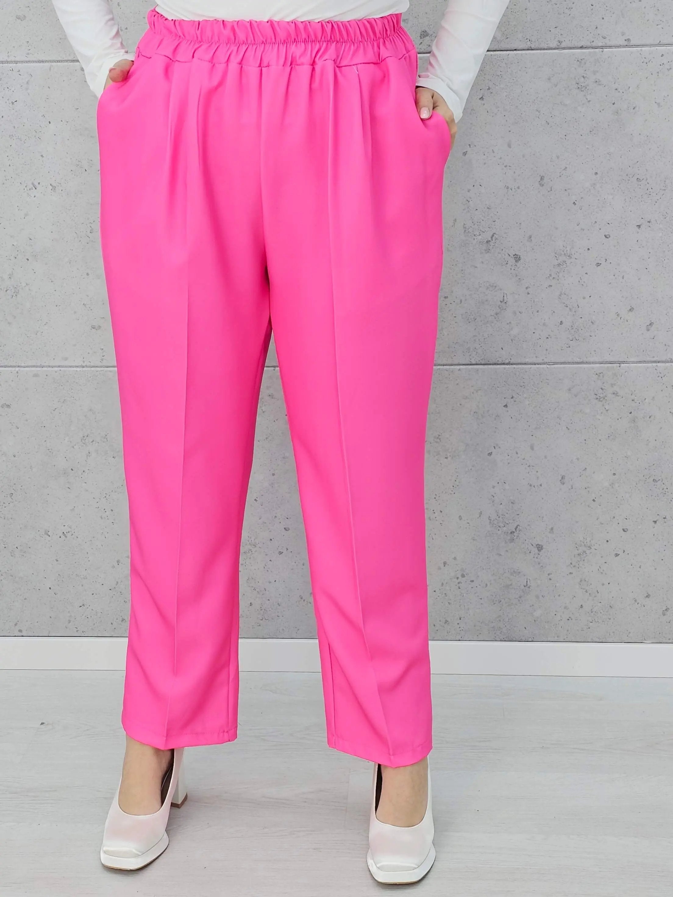 Eleganckie spodnie z gumką w pasie Stylowa XL