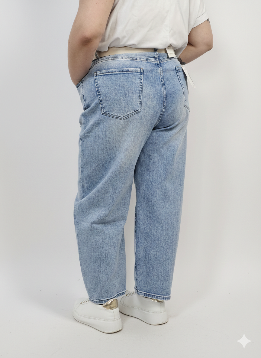 Jeansy plus size jasne z wysokim stanem – wygodne spodnie XXL Stylowa XL