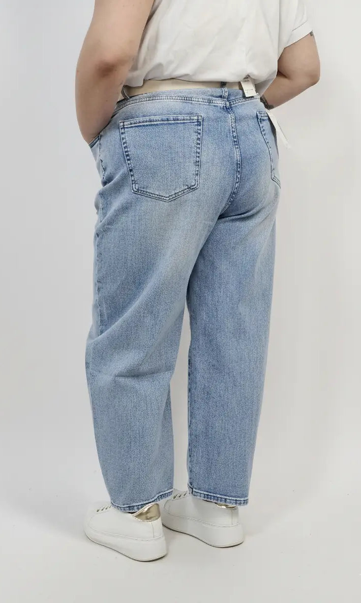 Jeansy plus size jasne z wysokim stanem – wygodne spodnie XXL Stylowa XL