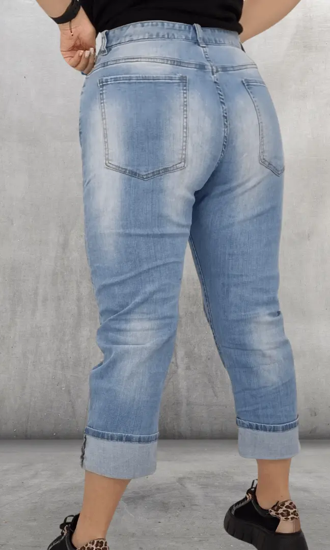 Jeansy z koronkowym akcentem Stylowa XL