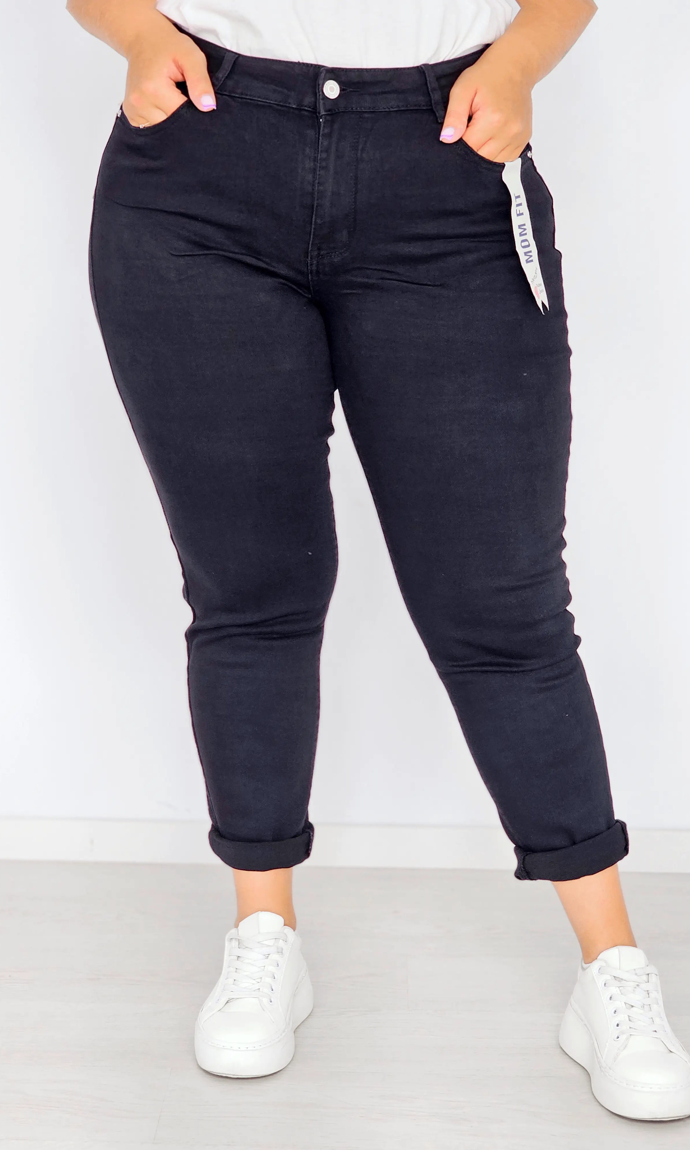 Klasyczne czarne jeansy Stylowa XL