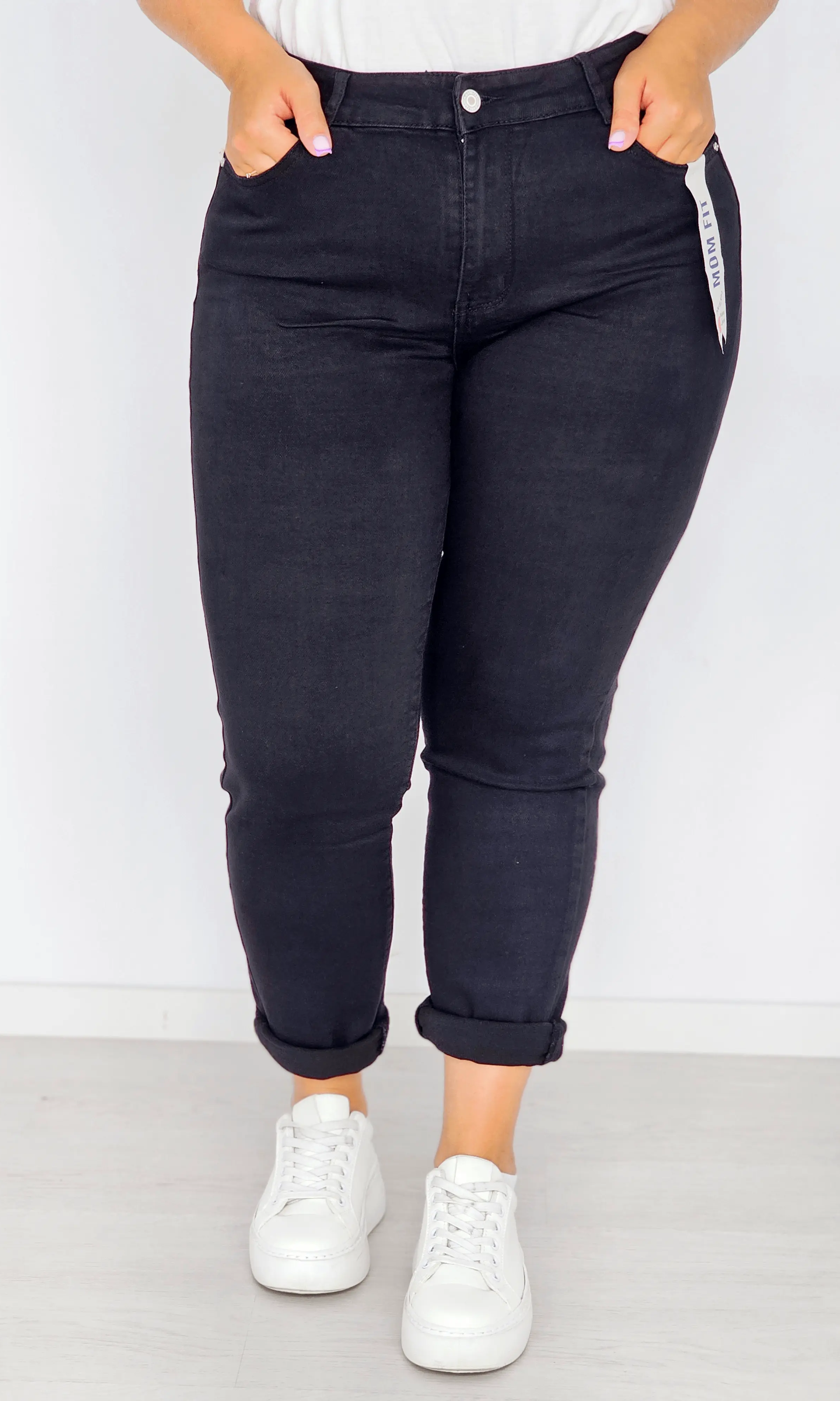 Klasyczne czarne jeansy Stylowa XL