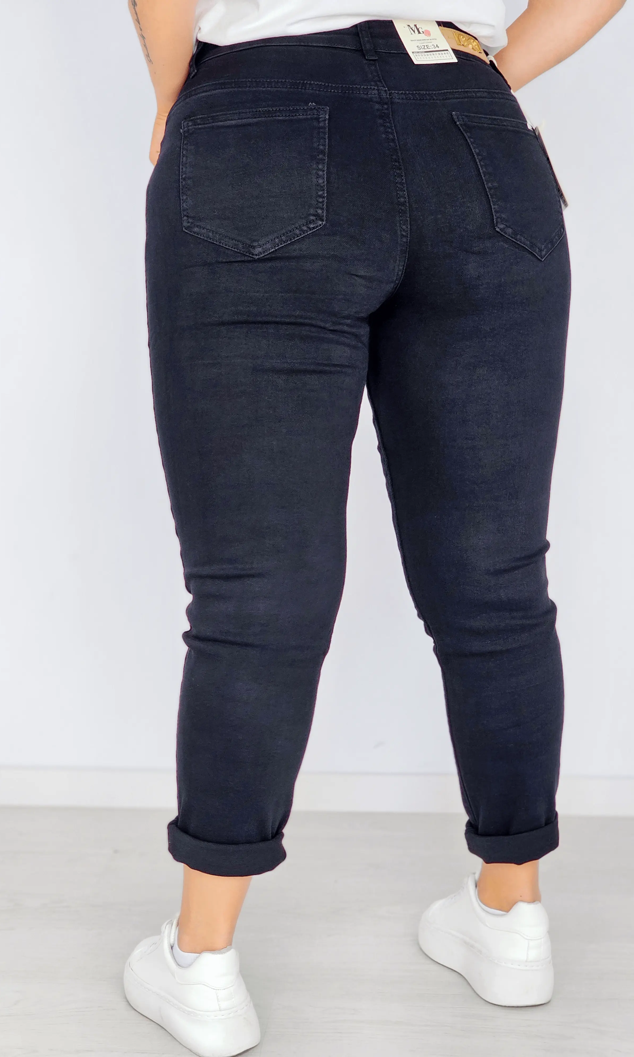 Klasyczne czarne jeansy Stylowa XL