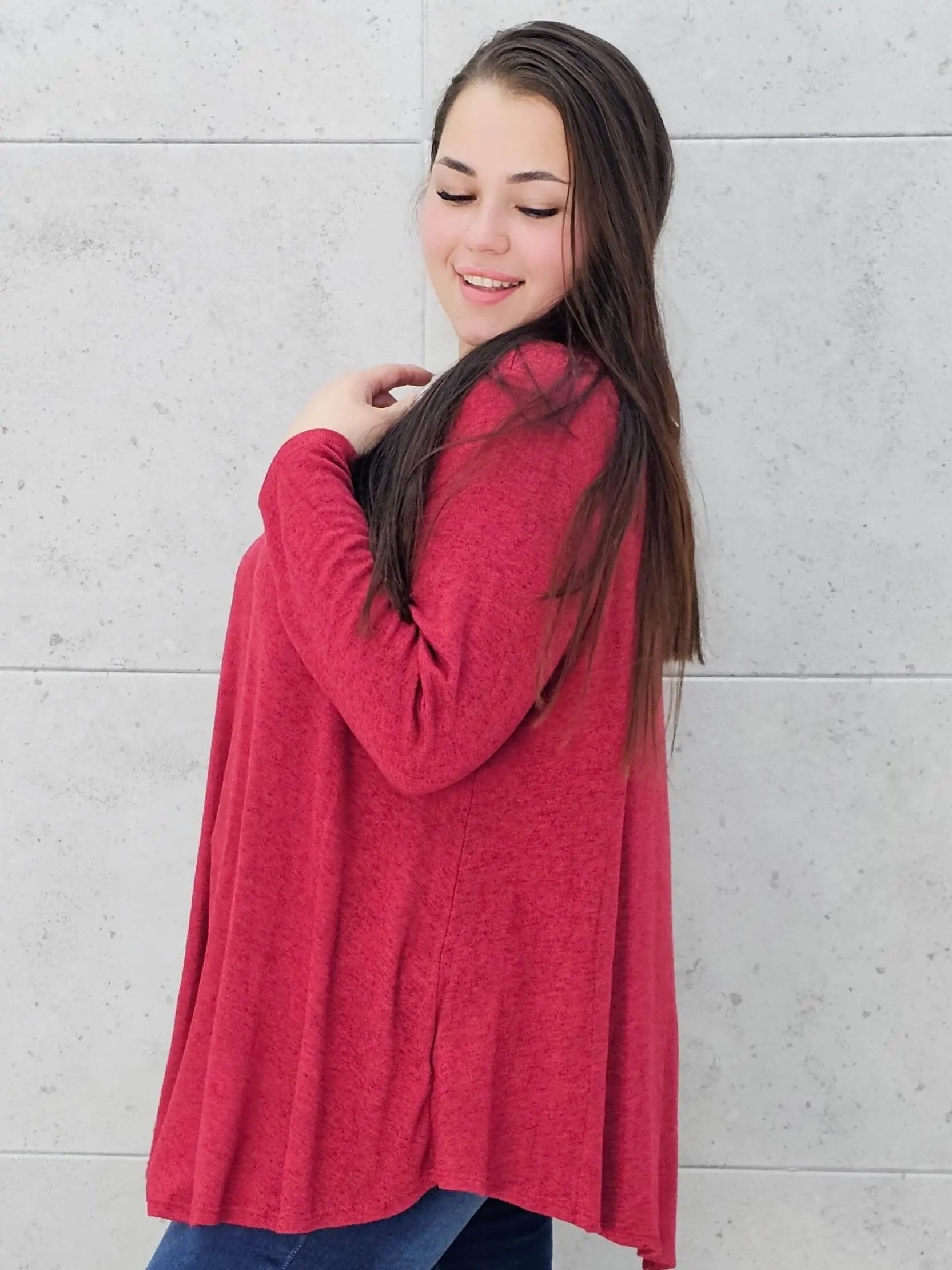 Klasyczny sweterek plus size z długim rękawem Stylowa XL