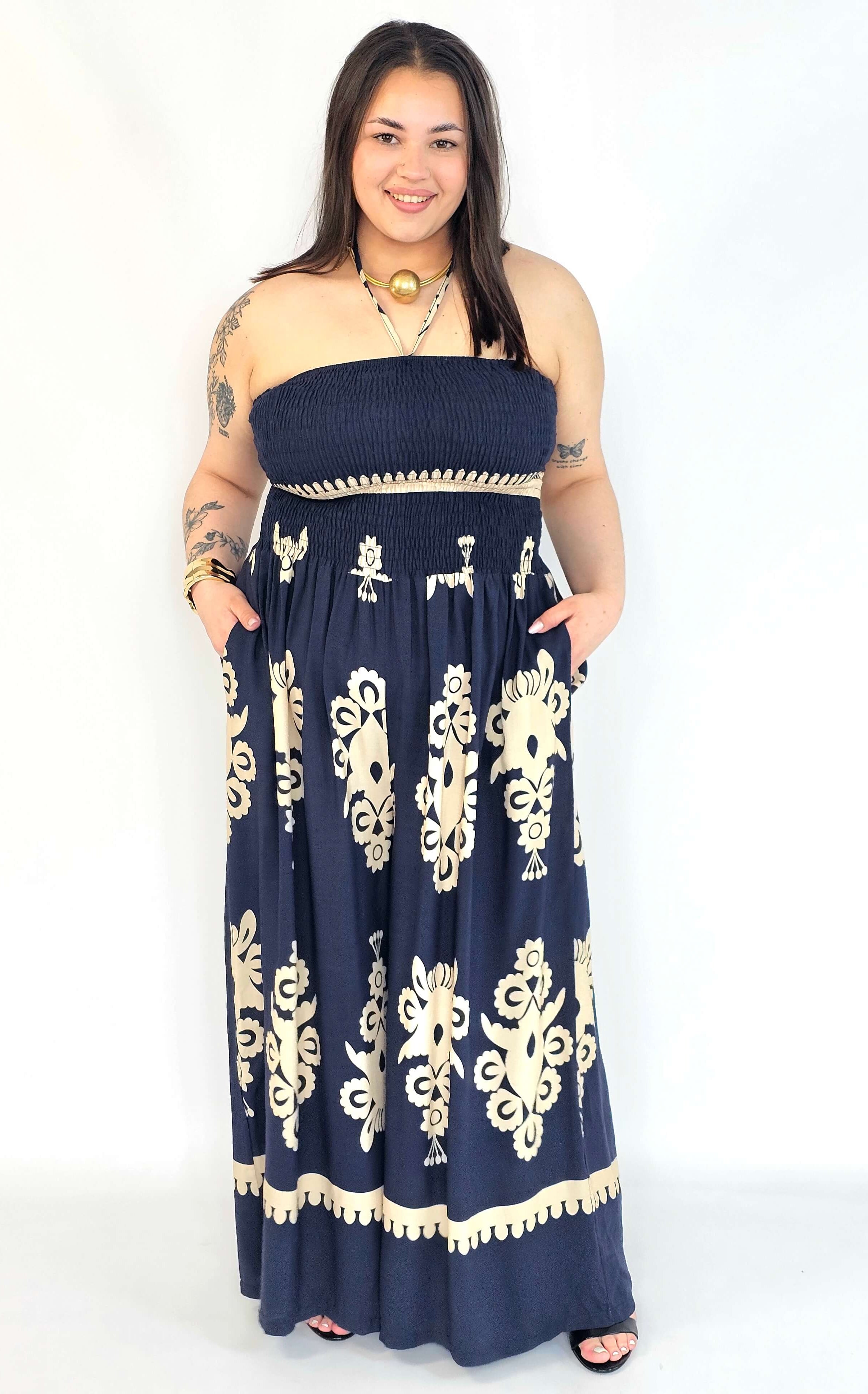 Kombinezon plus size bez ramiączek w eleganckim kolorze Stylowa XL