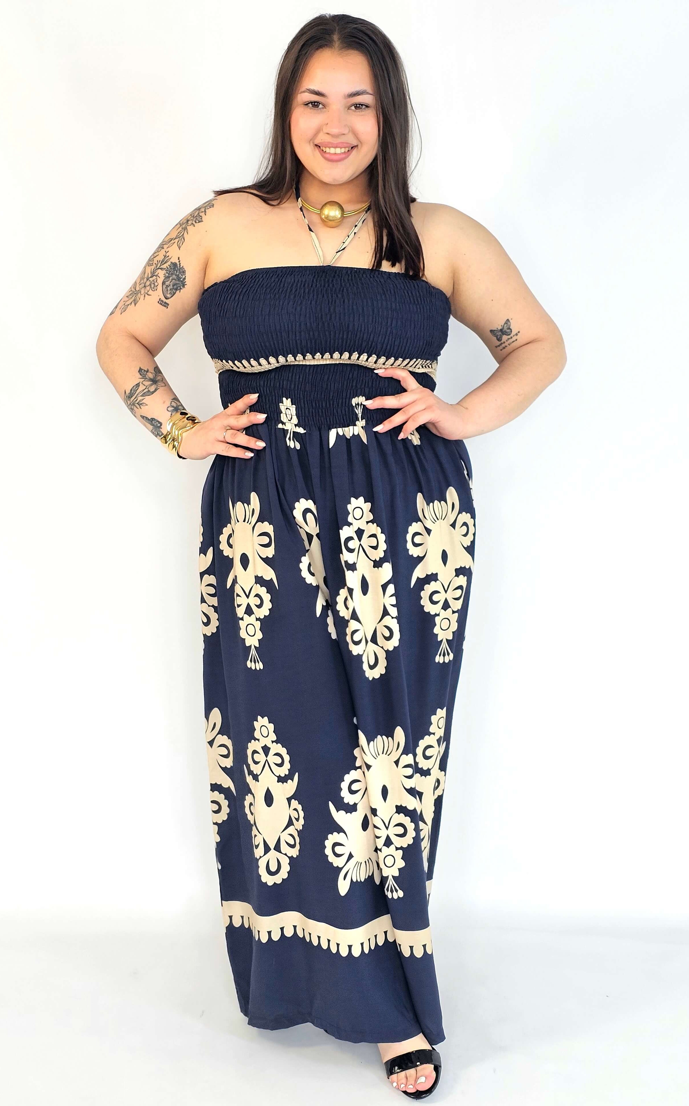 Kombinezon plus size bez ramiączek w eleganckim kolorze Stylowa XL