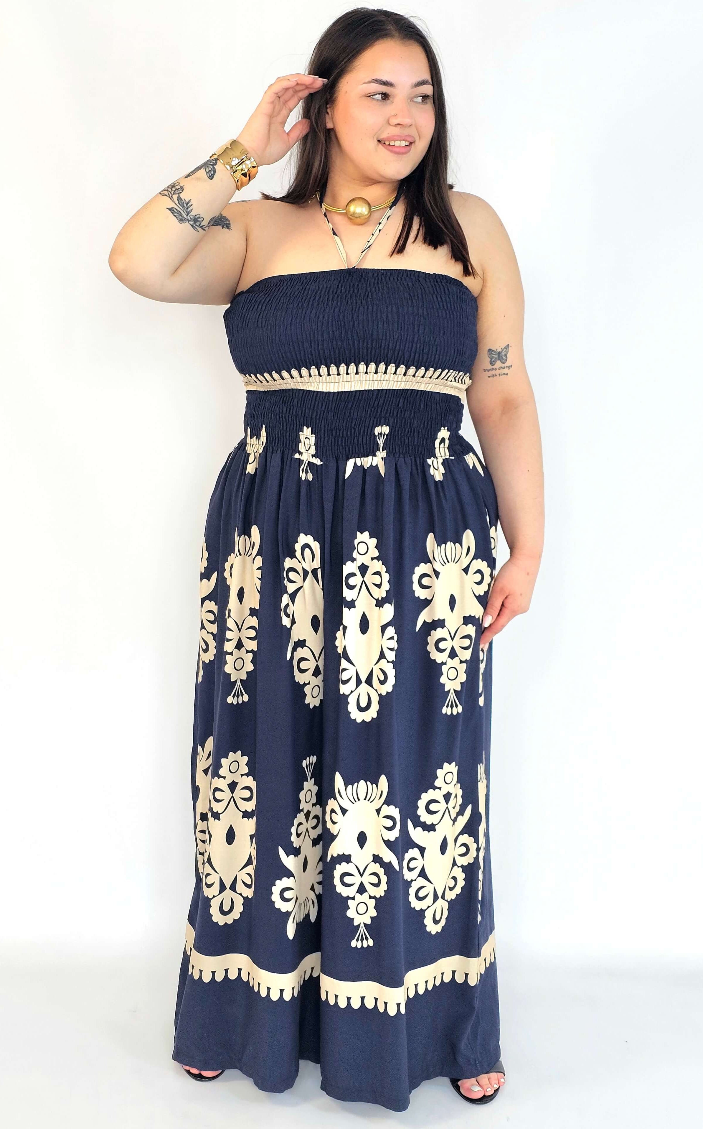 Kombinezon plus size bez ramiączek w eleganckim kolorze Stylowa XL