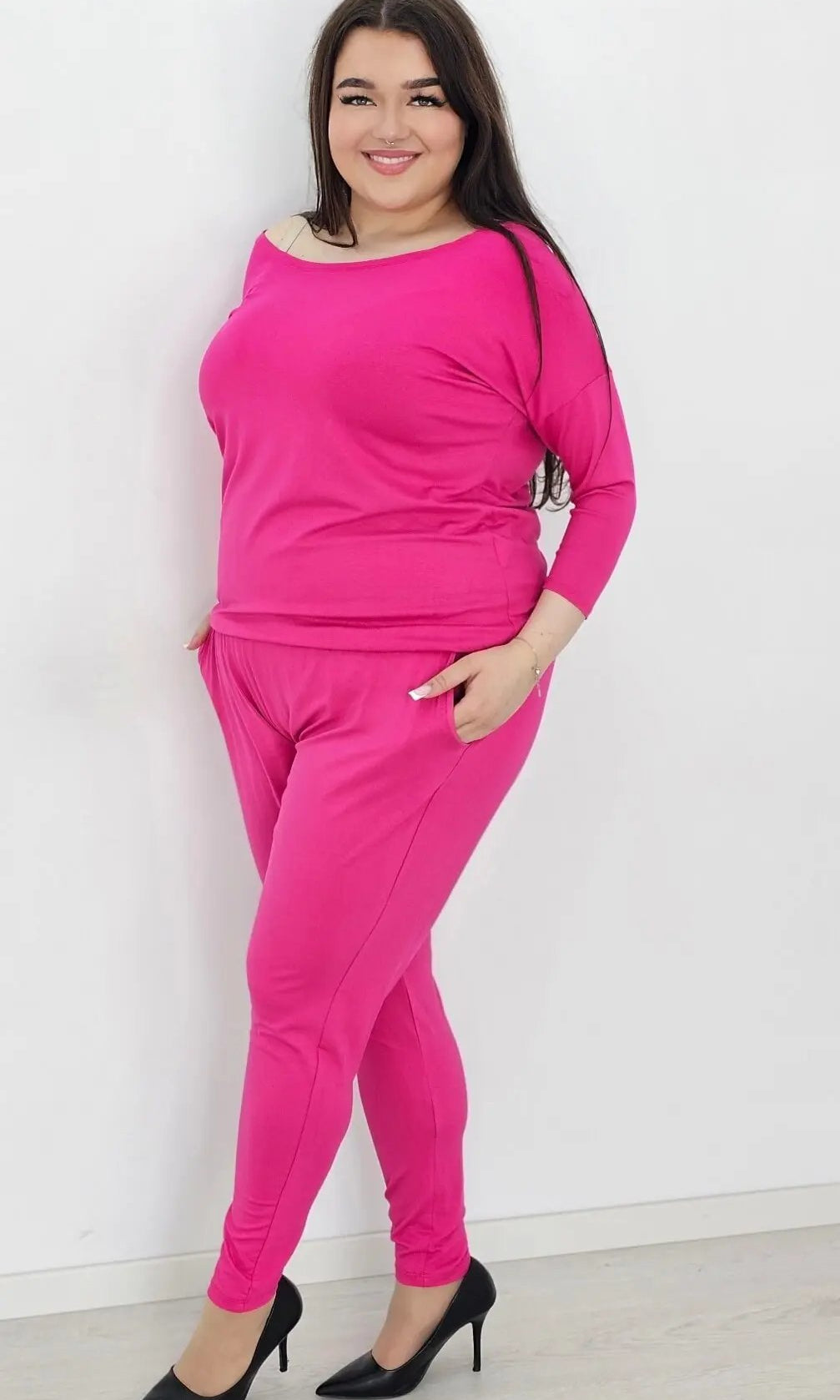 Kombinezon w kolorze fuksji Stylowa XL