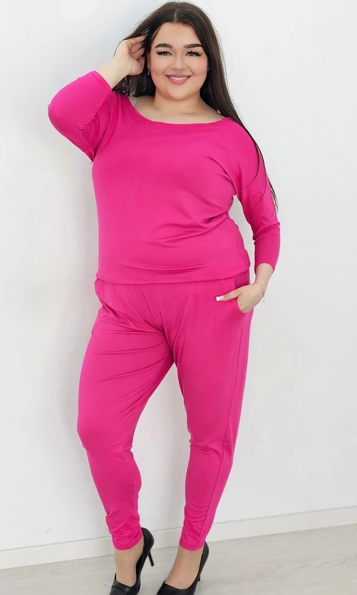 Kombinezon w kolorze fuksji Stylowa XL