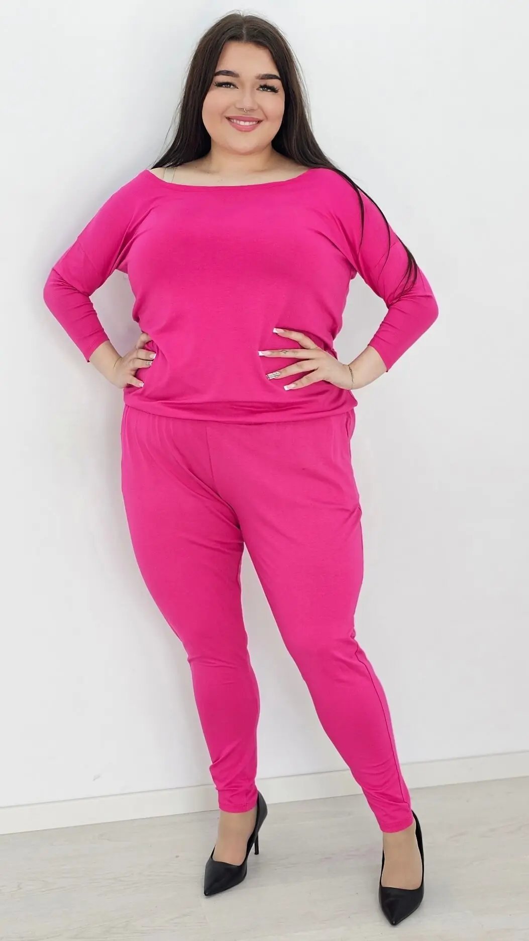 Kombinezon w kolorze fuksji Stylowa XL