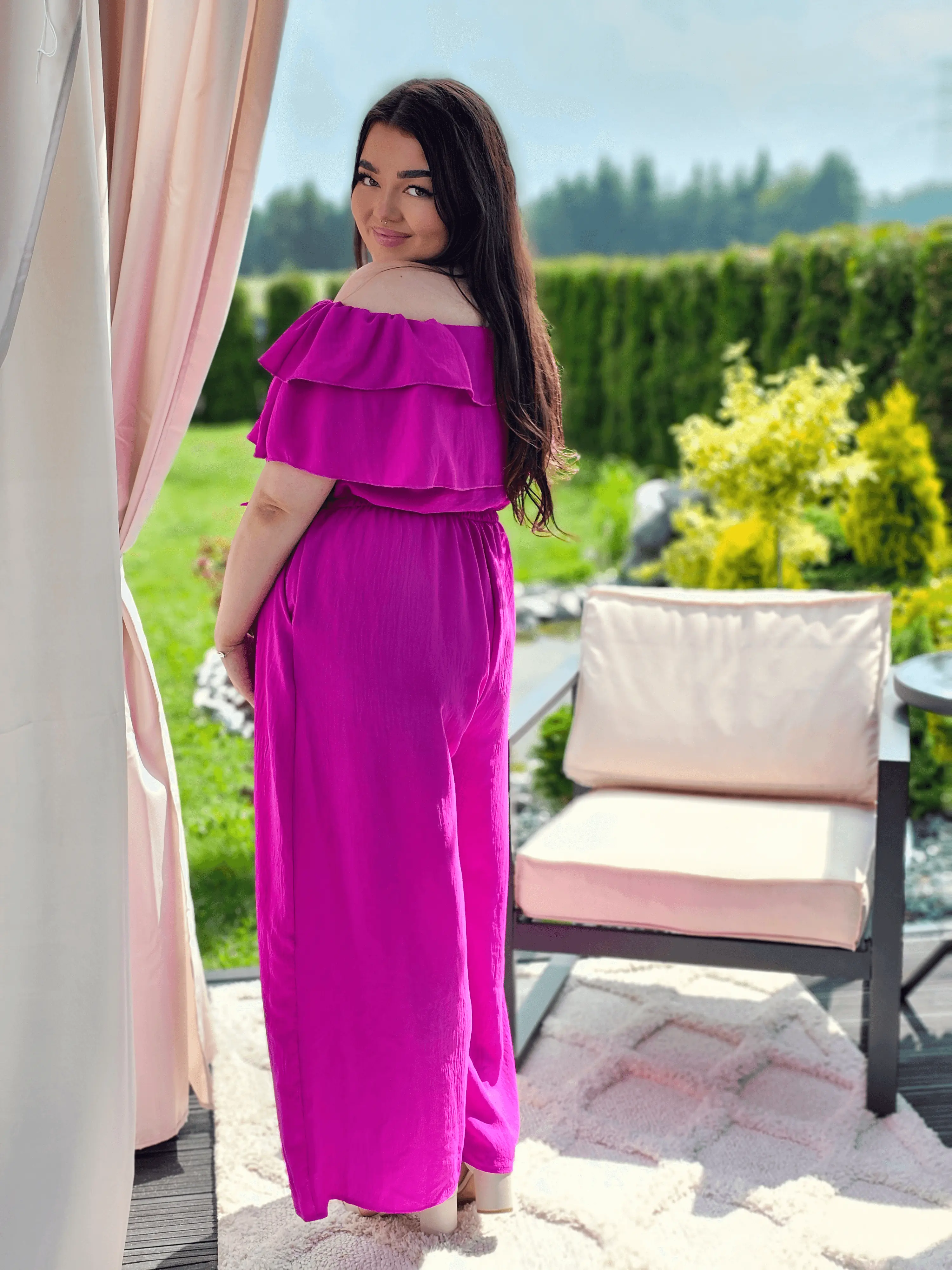 Kombinezon z falbaną - kilka kolorów Stylowa XL