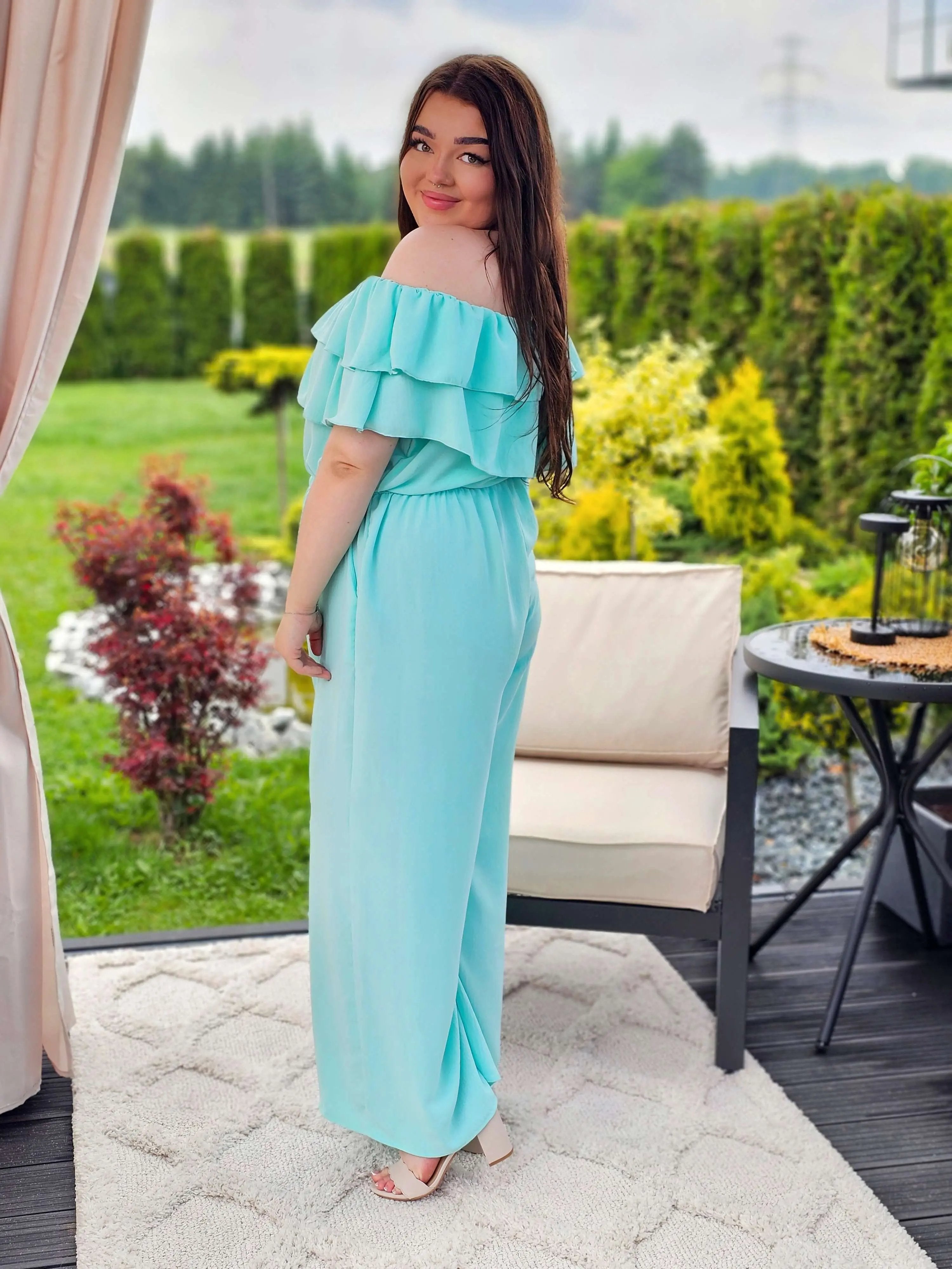 Kombinezon z falbaną - kilka kolorów Stylowa XL