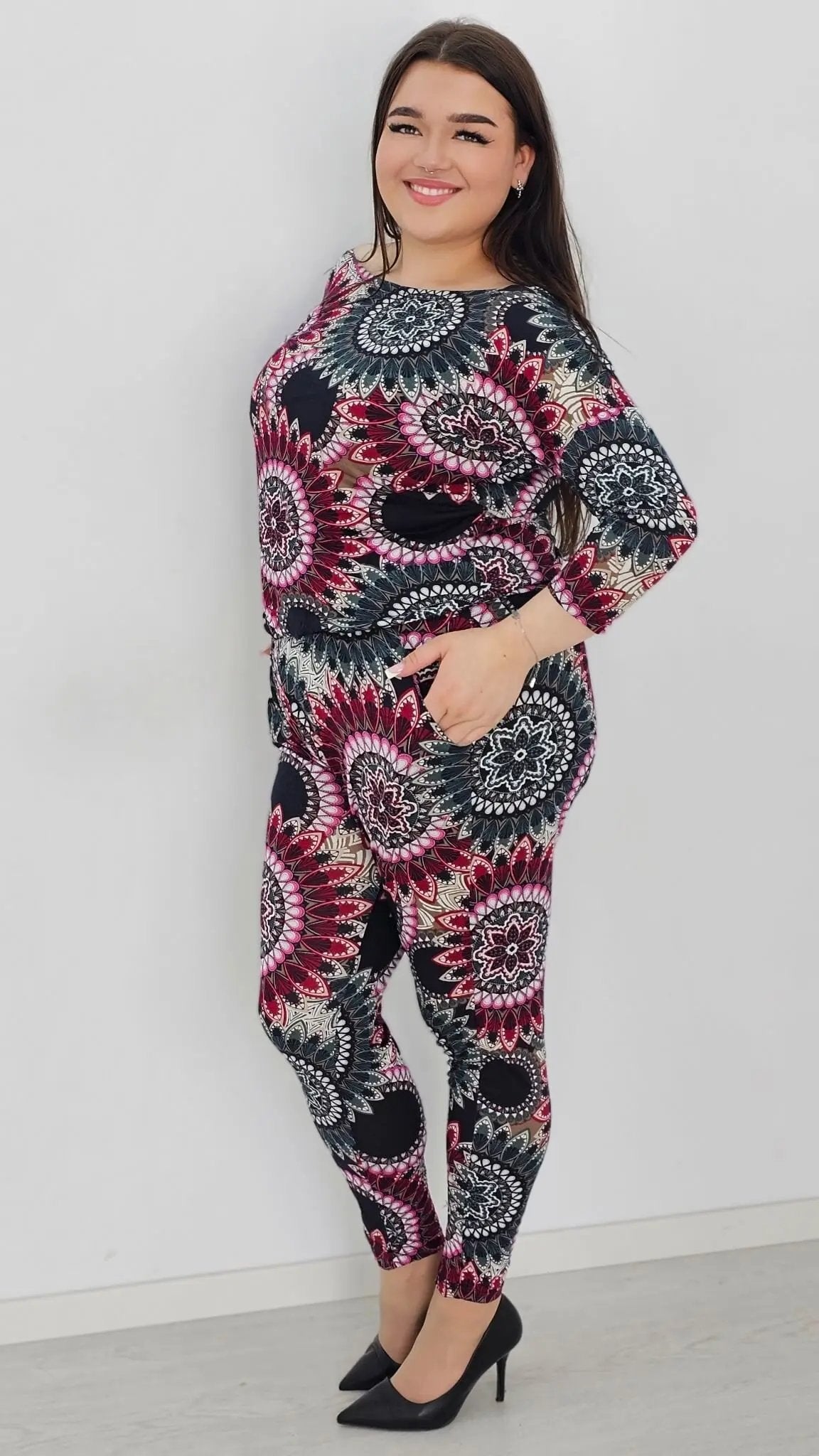 Kombinezon z wzorem po całości Stylowa XL