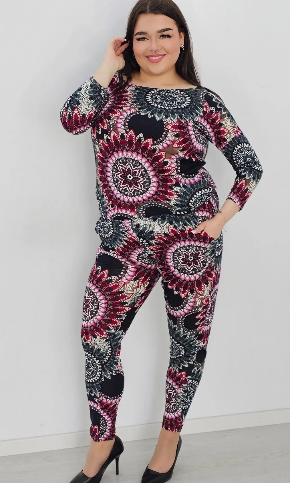 Kombinezon z wzorem po całości Stylowa XL