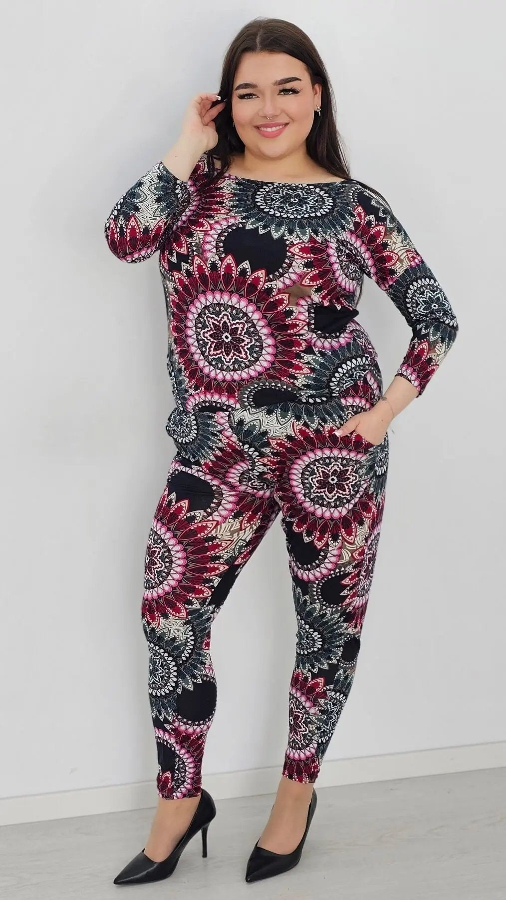 Kombinezon z wzorem po całości Stylowa XL