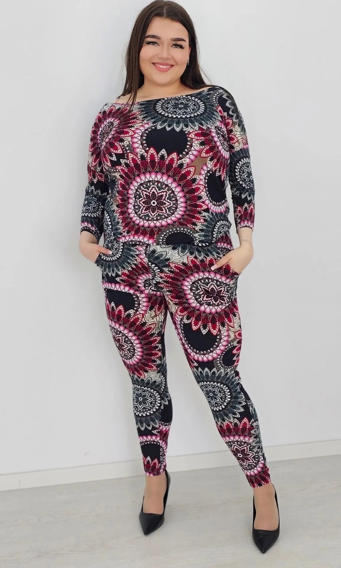 Kombinezon z wzorem po całości Stylowa XL