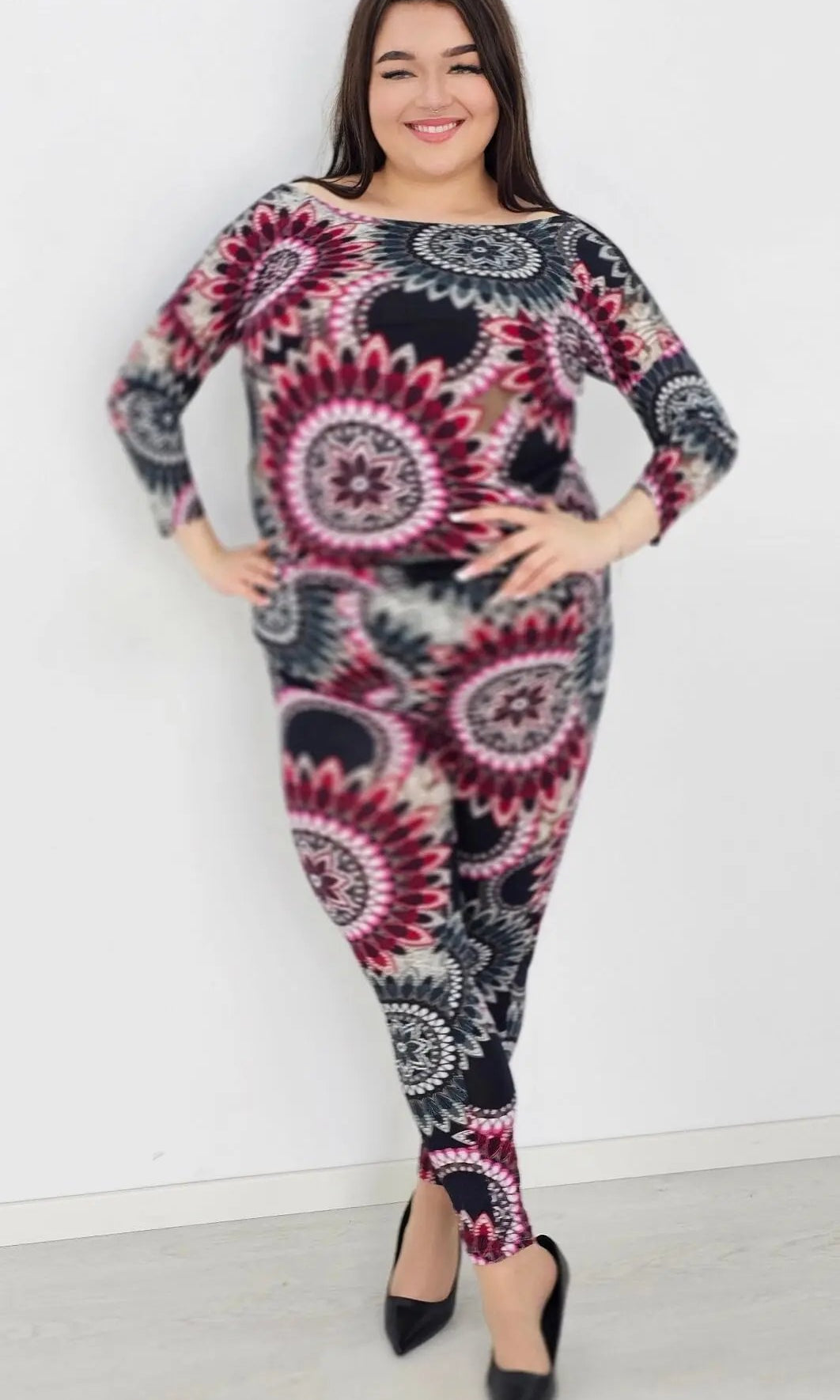 Kombinezon z wzorem po całości Stylowa XL