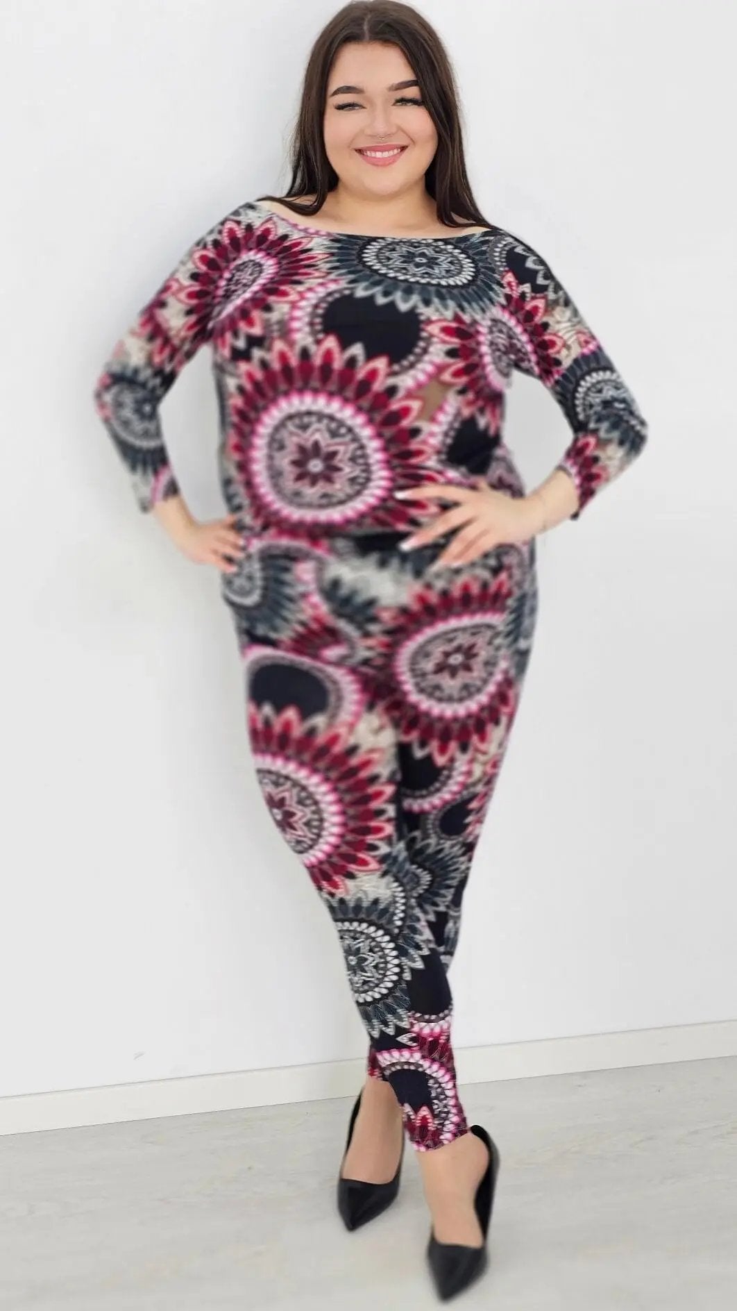 Kombinezon z wzorem po całości Stylowa XL