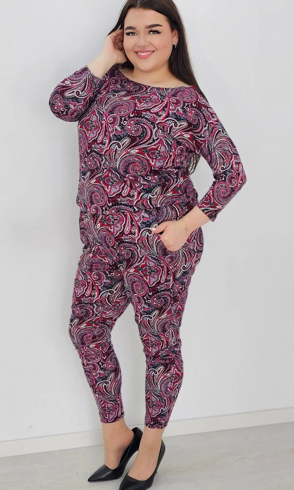 Kombinezon z wzorem po całości Stylowa XL